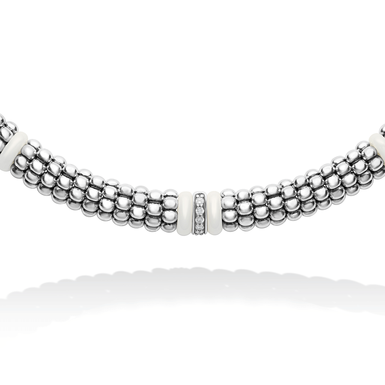 LAGOS White Caviar Single Station Diamond Caviar Necklace