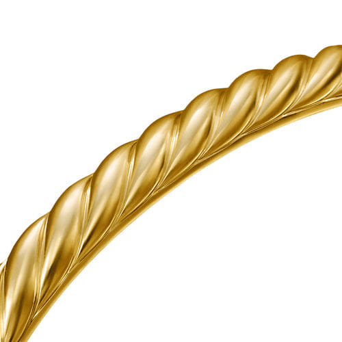 David Yurman Sculpted Cable Cuff Bracelet in 18K Yellow Gold, 5.5mm, Size Medium