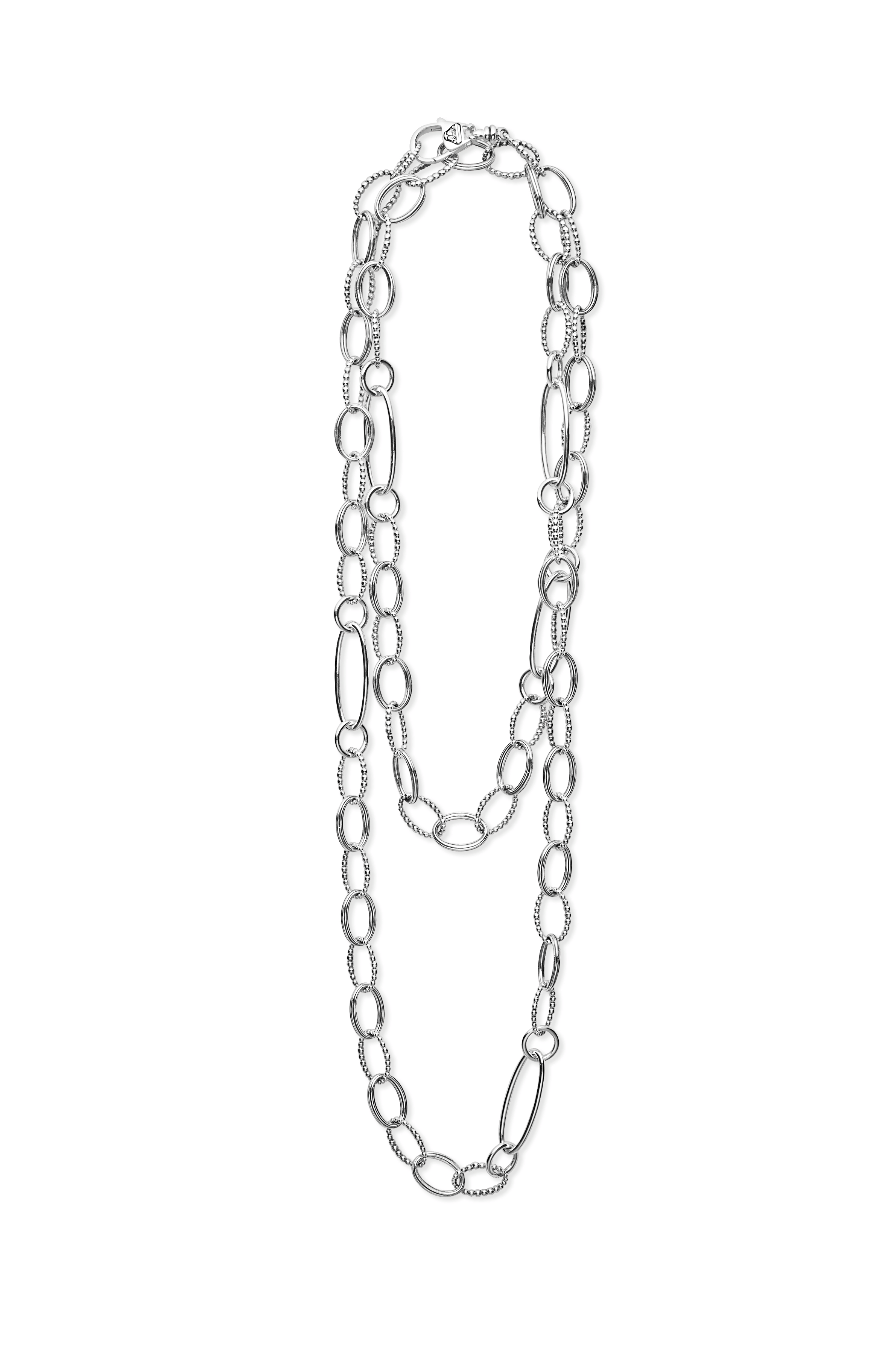 LAGOS Signature Caviar Sterling Silver Link Necklace