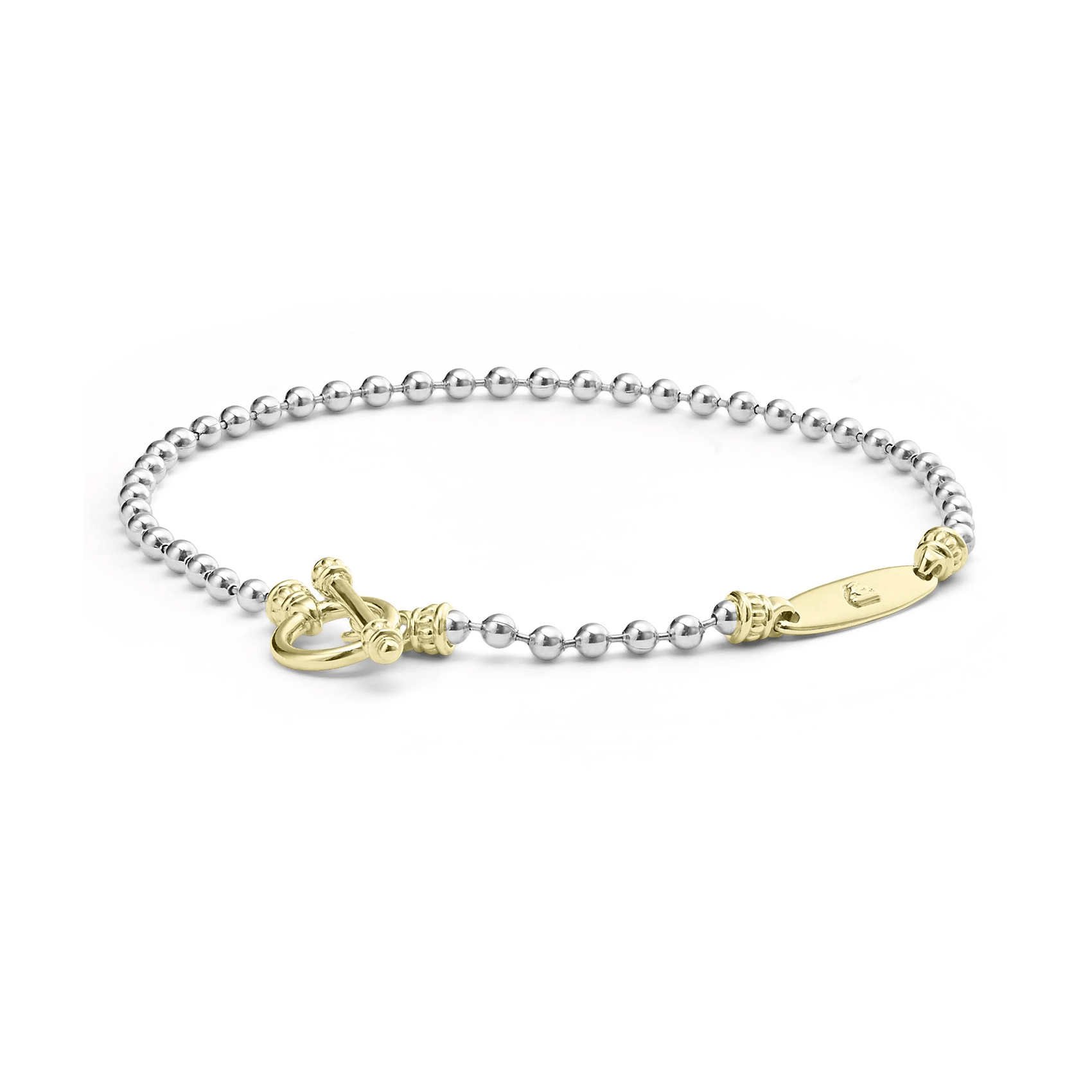 LAGOS Signature Caviar Two-Tone Beaded Toggle Bracelet
