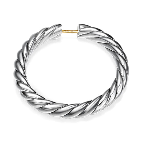 David Yurman Sculpted Cable Hoop Earrings in Sterling Silver, 38mm