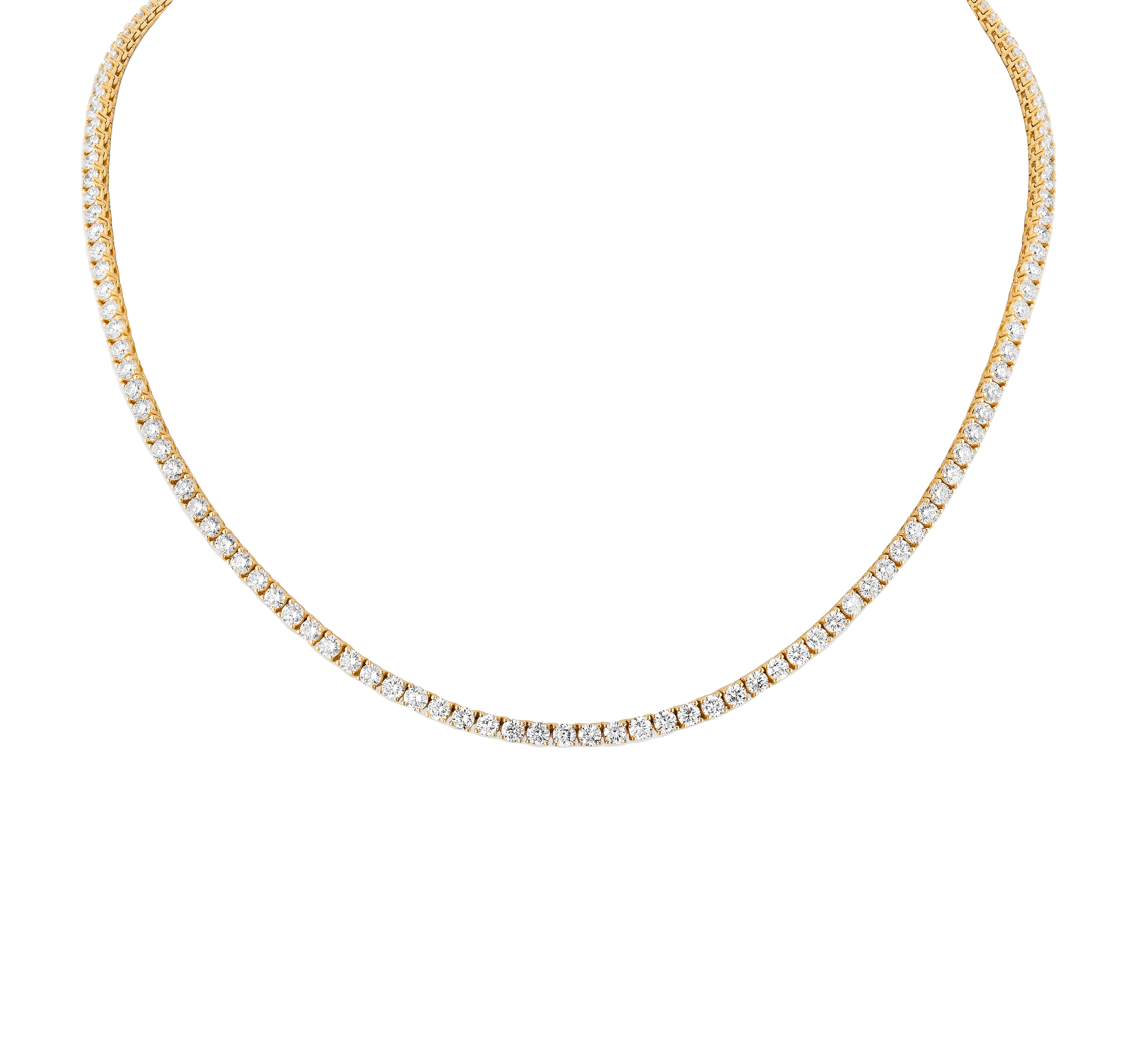 Sabel Collection Yellow Gold Diamond Eternity Necklace