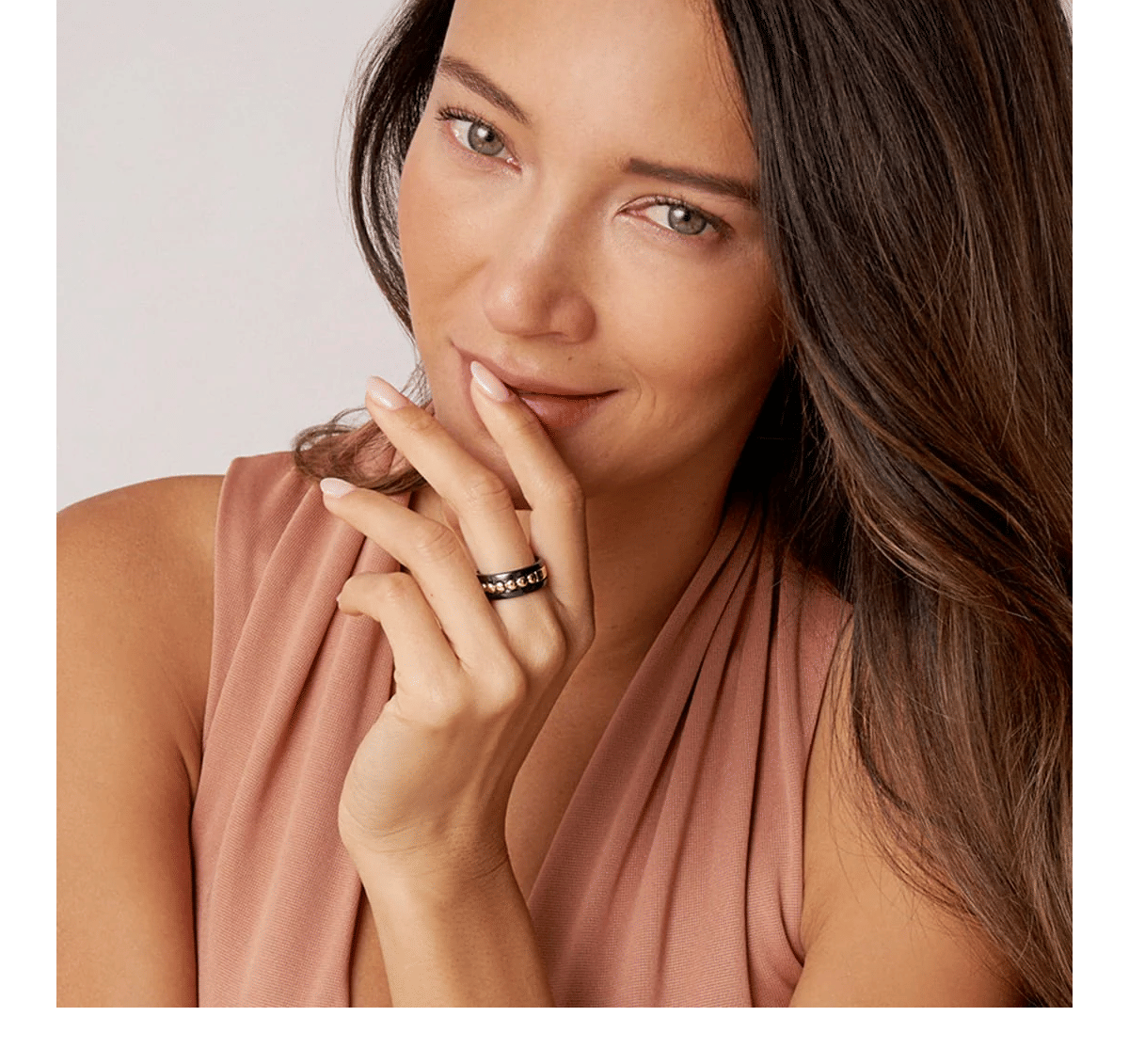 LAGOS Meridian 18K Gold and Black Ceramic Ring