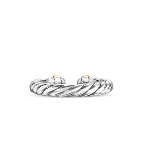 David Yurman Petite Cable Ring in Sterling Silver with 14K Yellow Gold, 3.4mm