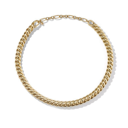 David Yurman Sculpted Cable Necklace in 18K Yellow Gold, 8.5mm