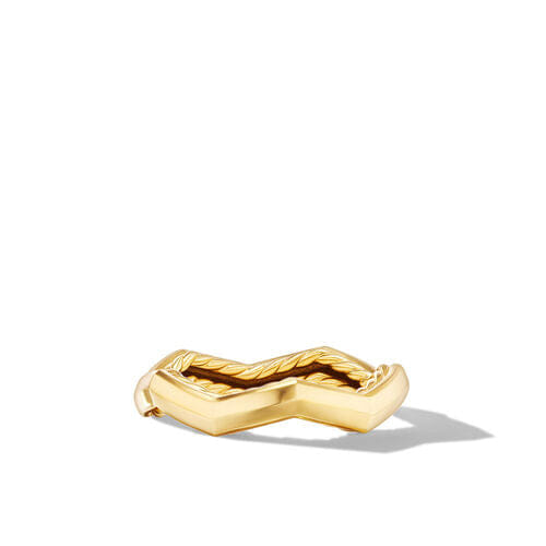 David Yurman Zig Zag Stax Ring in 18K Yellow Gold, Size 7