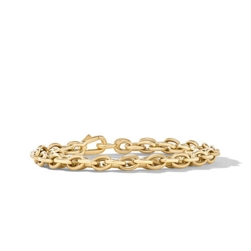 David Yurman Shipwreck Chain Bracelet in 18K Yellow Gold, Size Medium