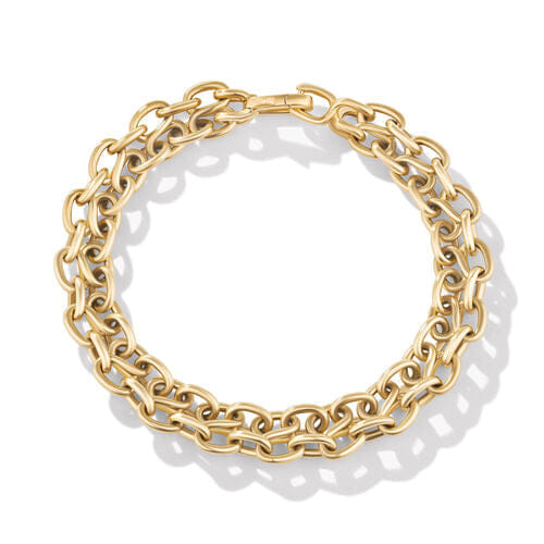 David Yurman Shipwreck Chain Bracelet in 18K Yellow Gold, Size Medium