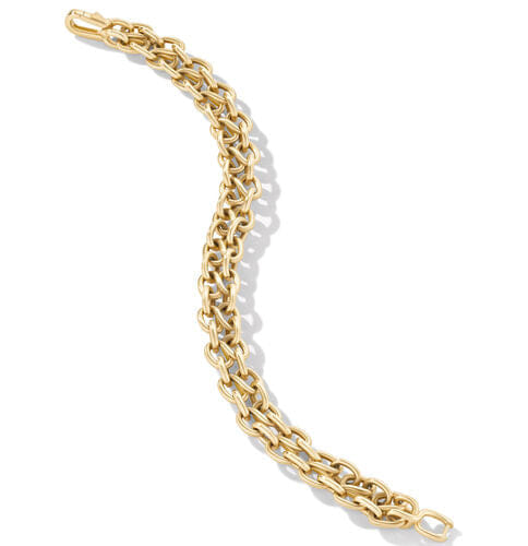 David Yurman Shipwreck Chain Bracelet in 18K Yellow Gold, Size Medium