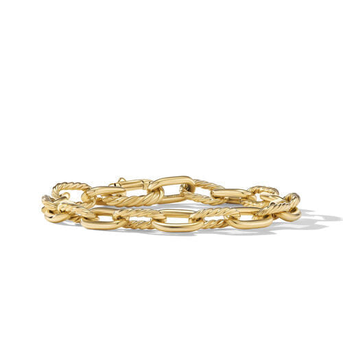 David Yurman DY Madison Chain Bracelet in 18K Yellow Gold, Size Medium
