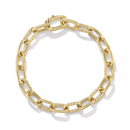 David Yurman DY Madison Chain Bracelet in 18K Yellow Gold, Size Medium