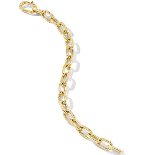 David Yurman DY Madison Chain Bracelet in 18K Yellow Gold, Size Medium