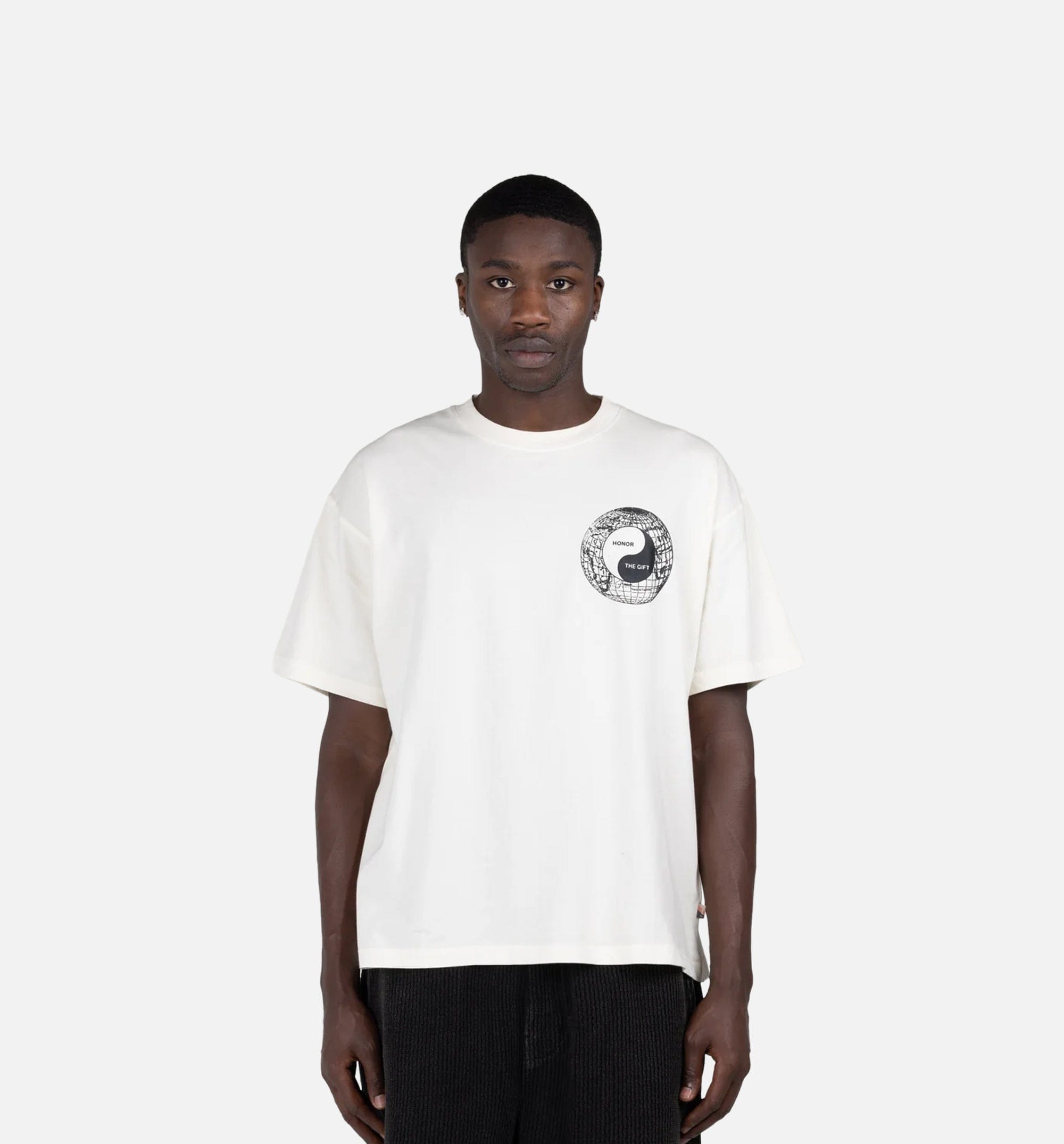HONOR Breathe In Breathe Out Mens Short Sleeve Shirt - White