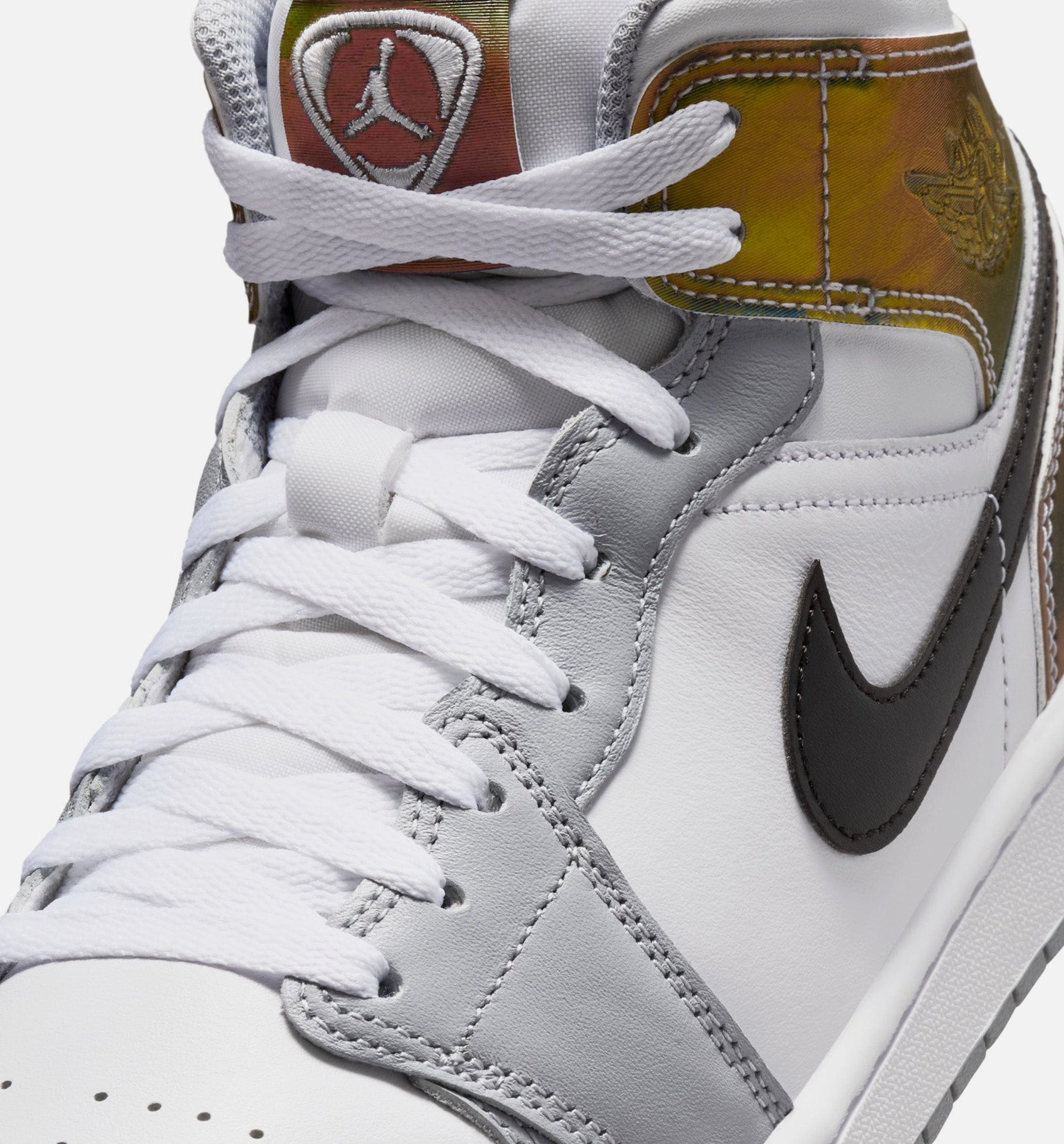Air Jordan 1 Mid SE Mens Lifestyle Shoe - Black/White/Wolf Grey
