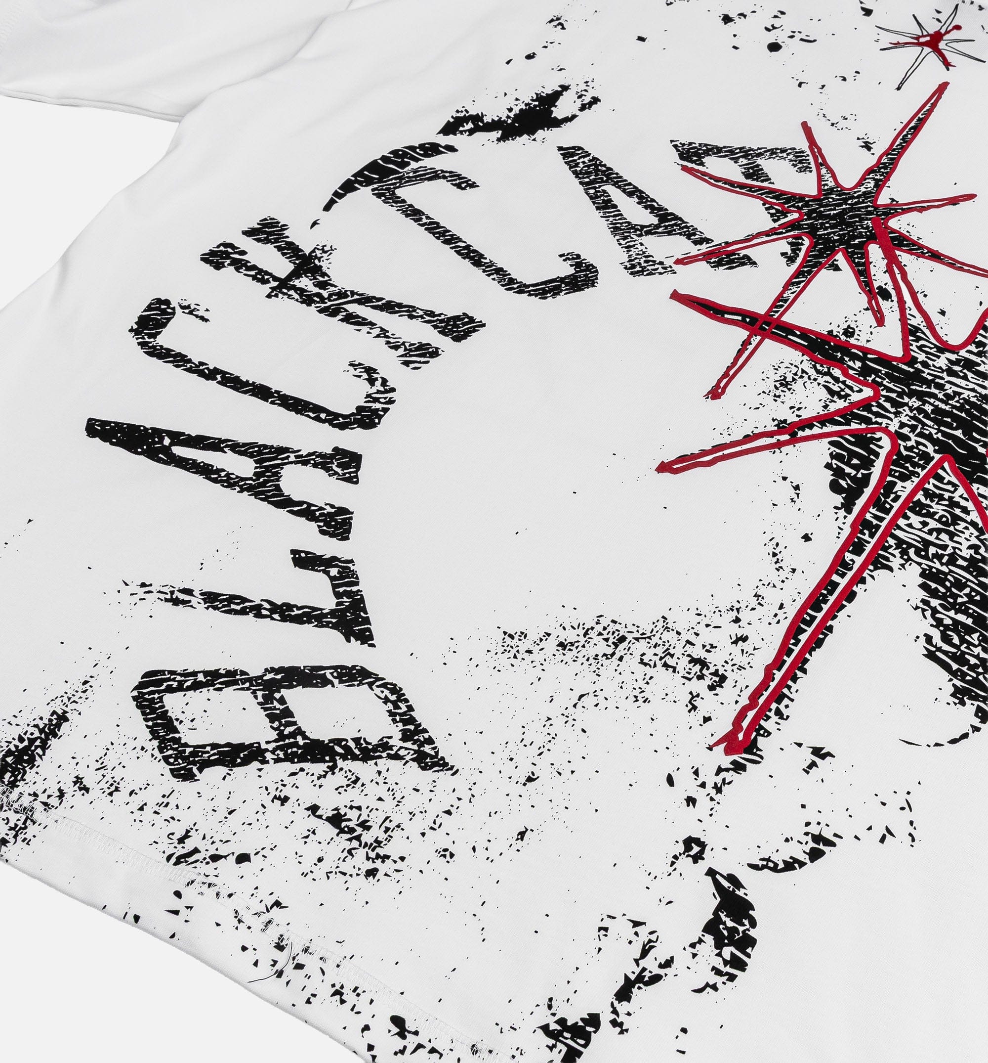 Air Jordan Black Cat Star Mens Short Sleeve Shirt - White