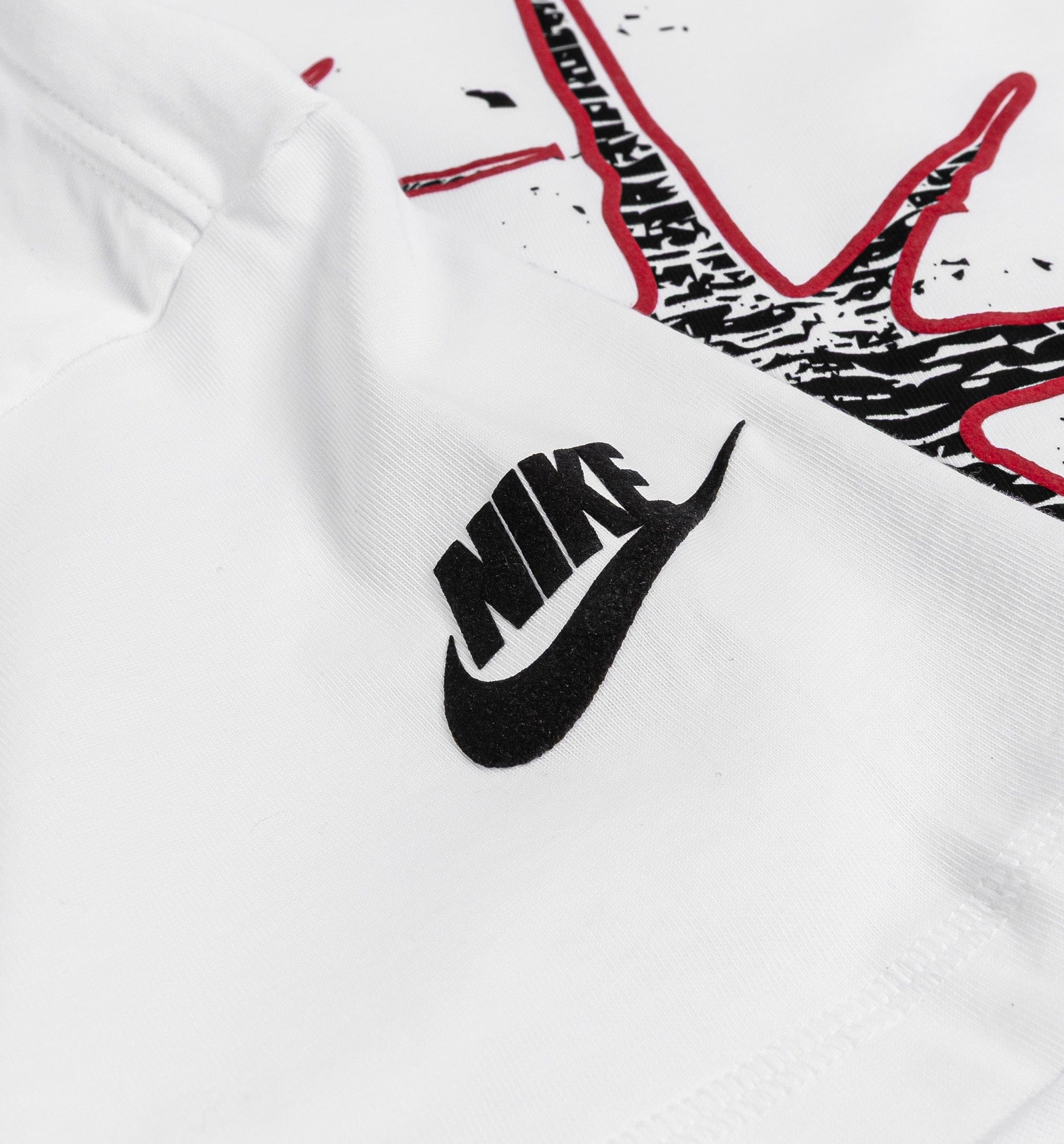 Air Jordan Black Cat Star Mens Short Sleeve Shirt - White