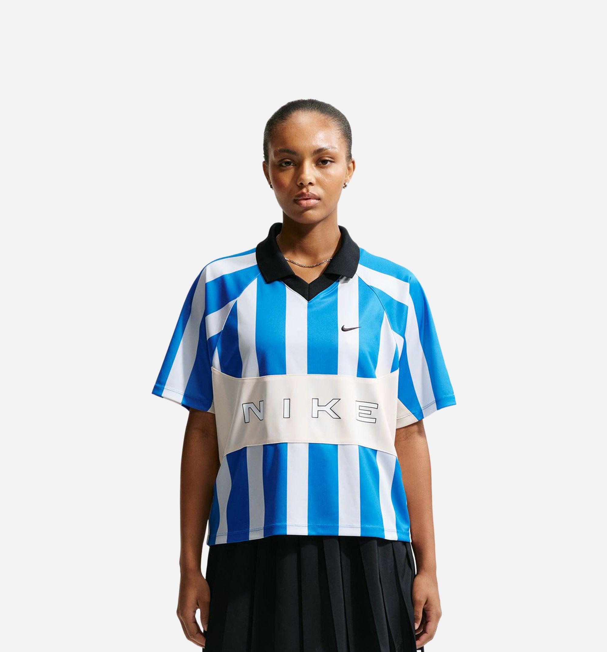 Nike Sportswear Oversized Womens Jersey - Light Photo Blue/Chalk/Black