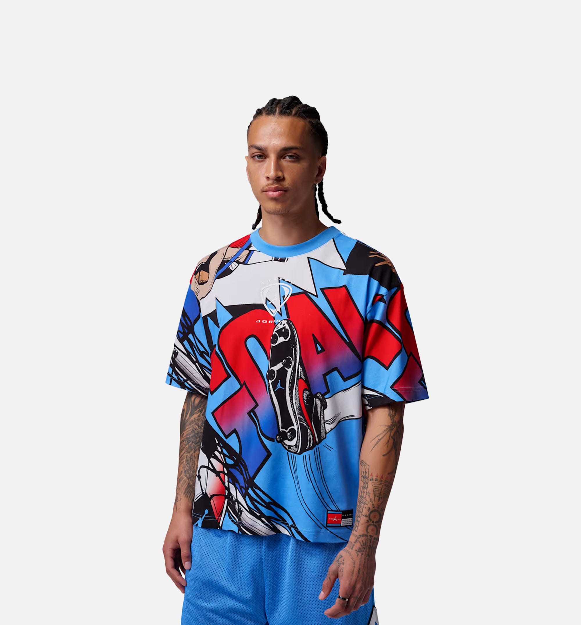 Air Jordan Brooklyn Graphic Mens Short Sleeve Shirt - White