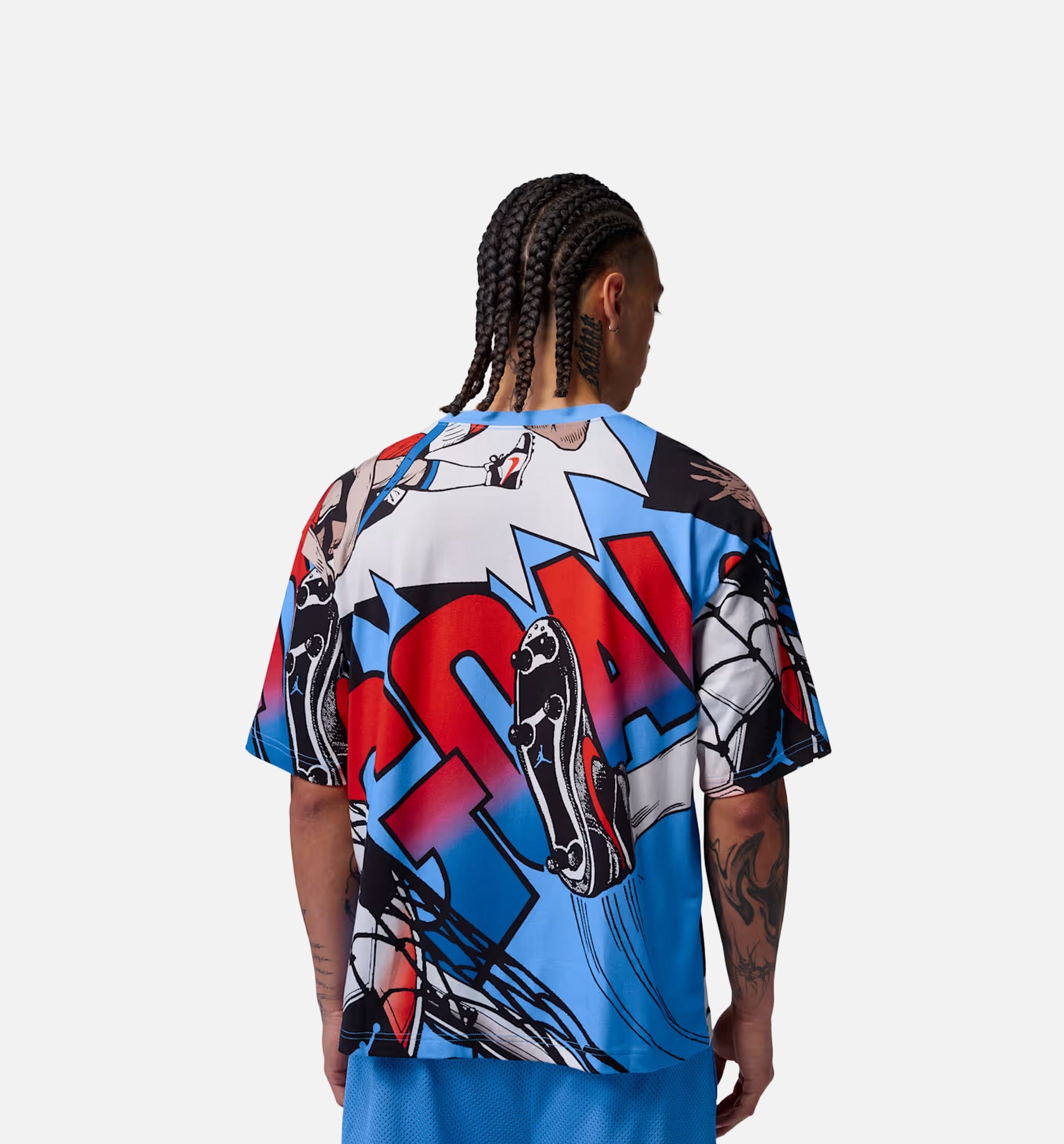 Air Jordan Brooklyn Graphic Mens Short Sleeve Shirt - White