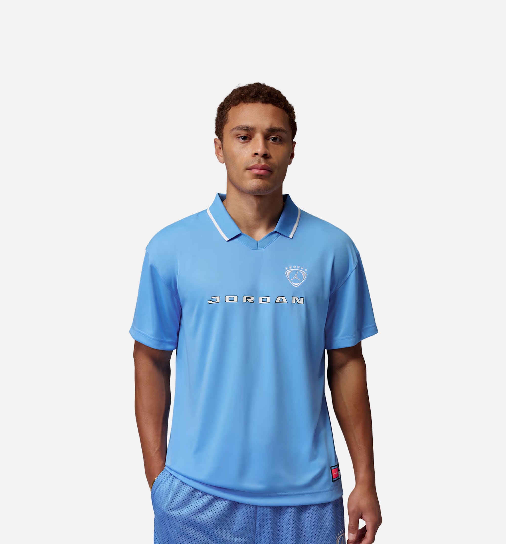 Air Jordan Brooklyn Soccer Mens Short Sleeve Shirt - University Blue