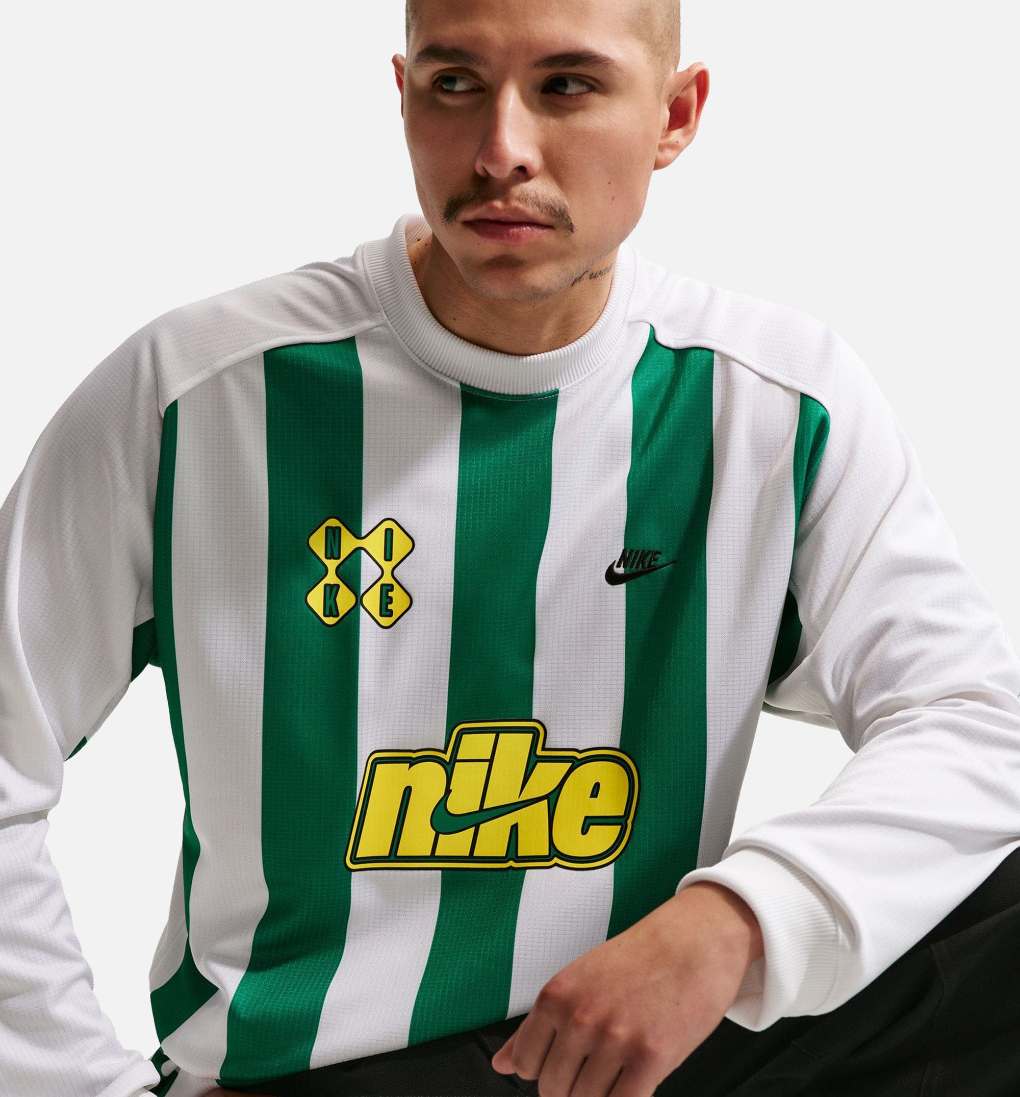 Nike Sportswear Club Goalie Mens Long Sleeve Shirt - Malachite/White/Lightning