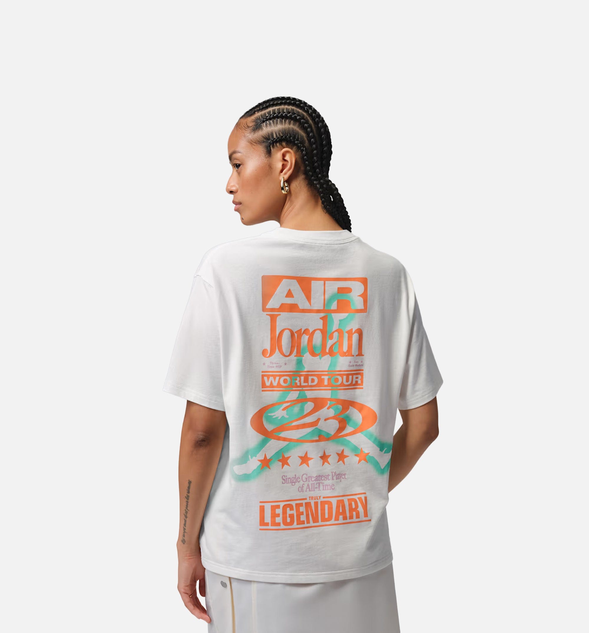Air Jordan Flight Girlfriend Graphic Womens Short Sleeve Shirt - Sail