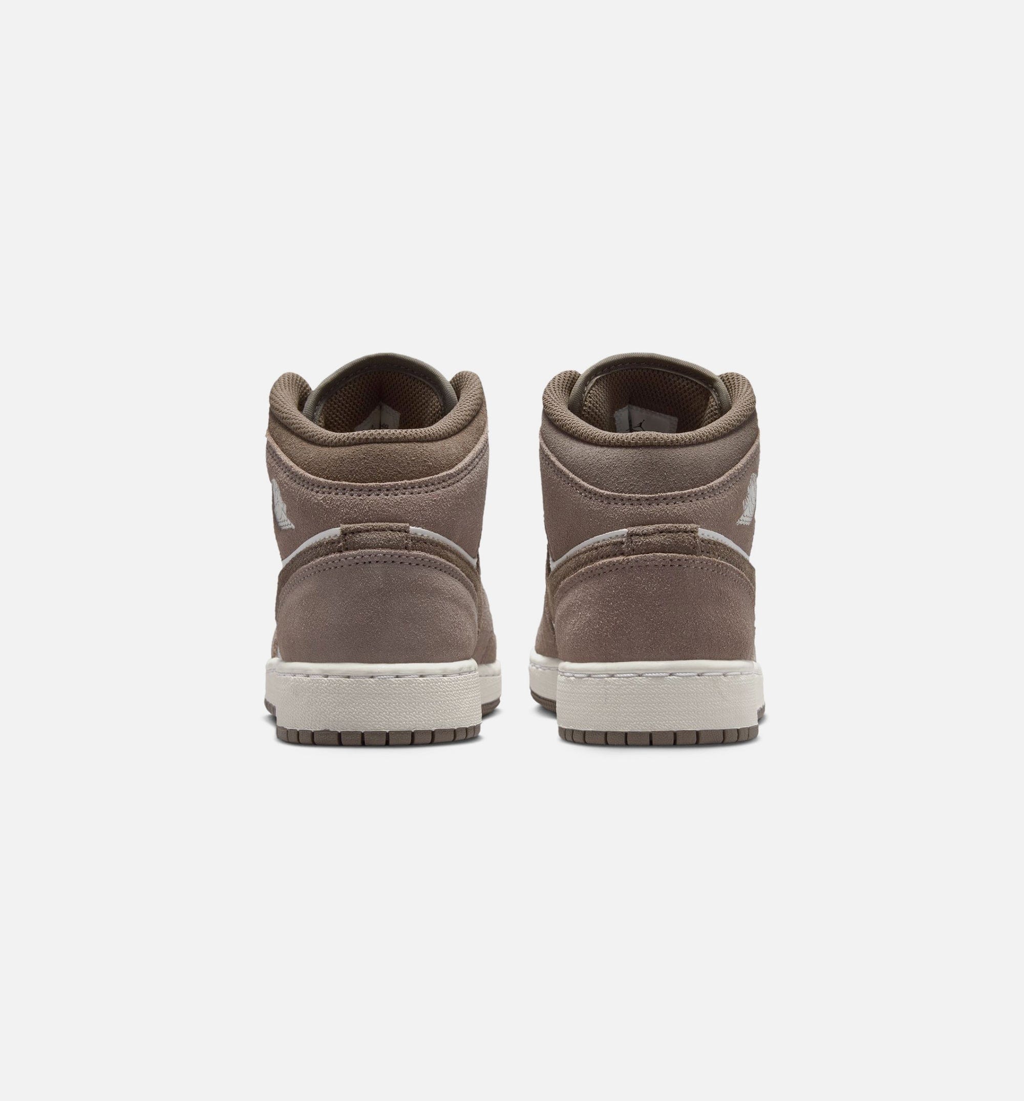 Air Jordan 1 Mid Grade School Lifestyle Shoe - Enigma Stone/Olive Grey/Summit White