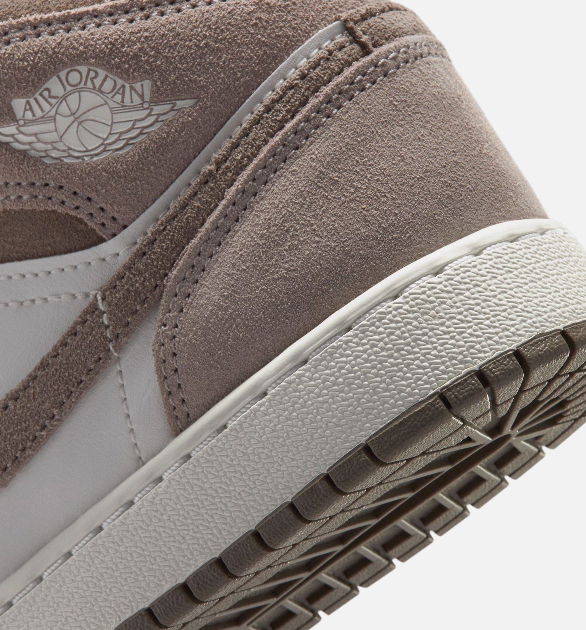 Air Jordan 1 Mid Grade School Lifestyle Shoe - Enigma Stone/Olive Grey/Summit White