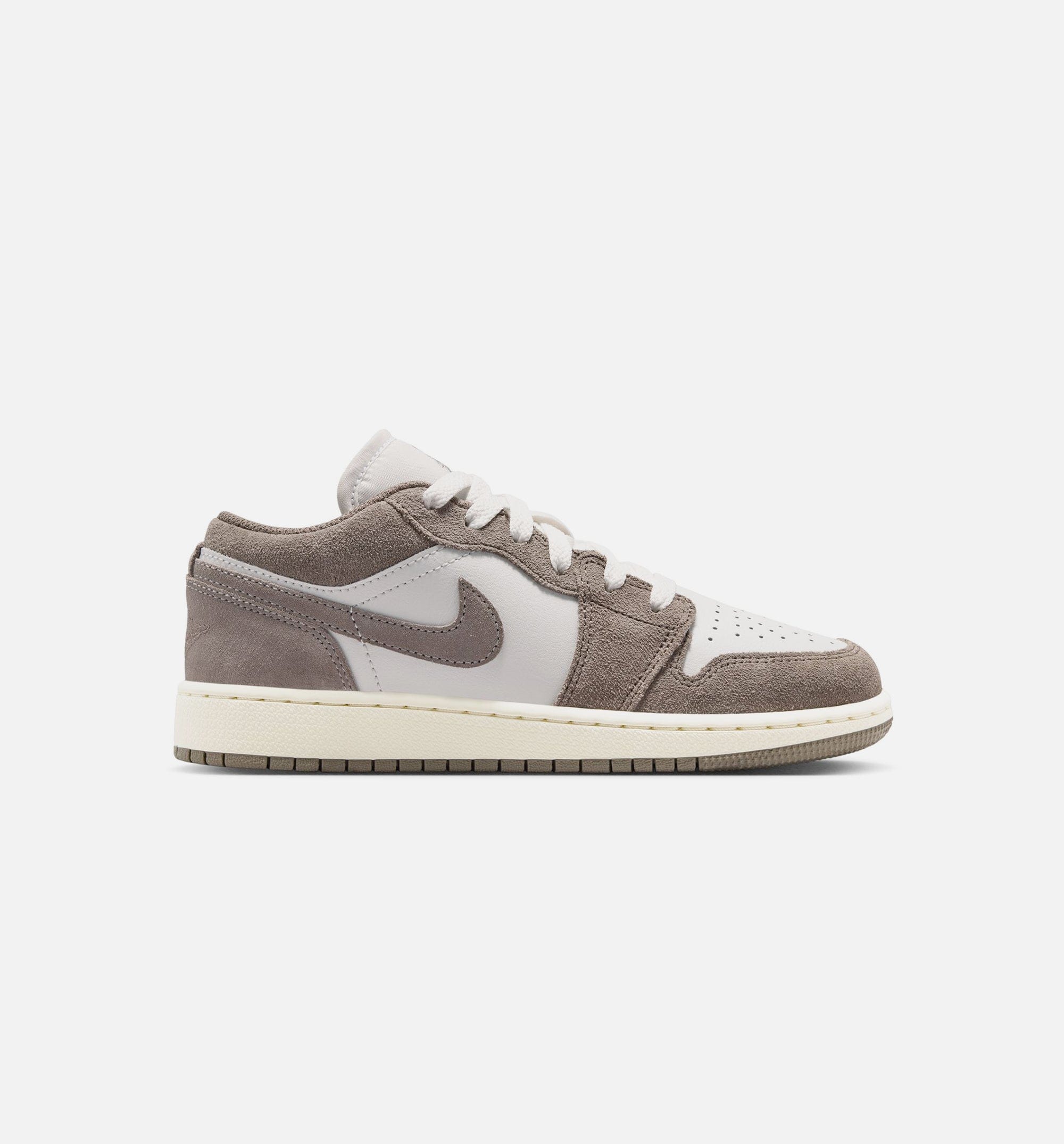Air Jordan 1 Low Grade School Lifestyle Shoe - Olive Grey/Enigma Stone/Summit White
