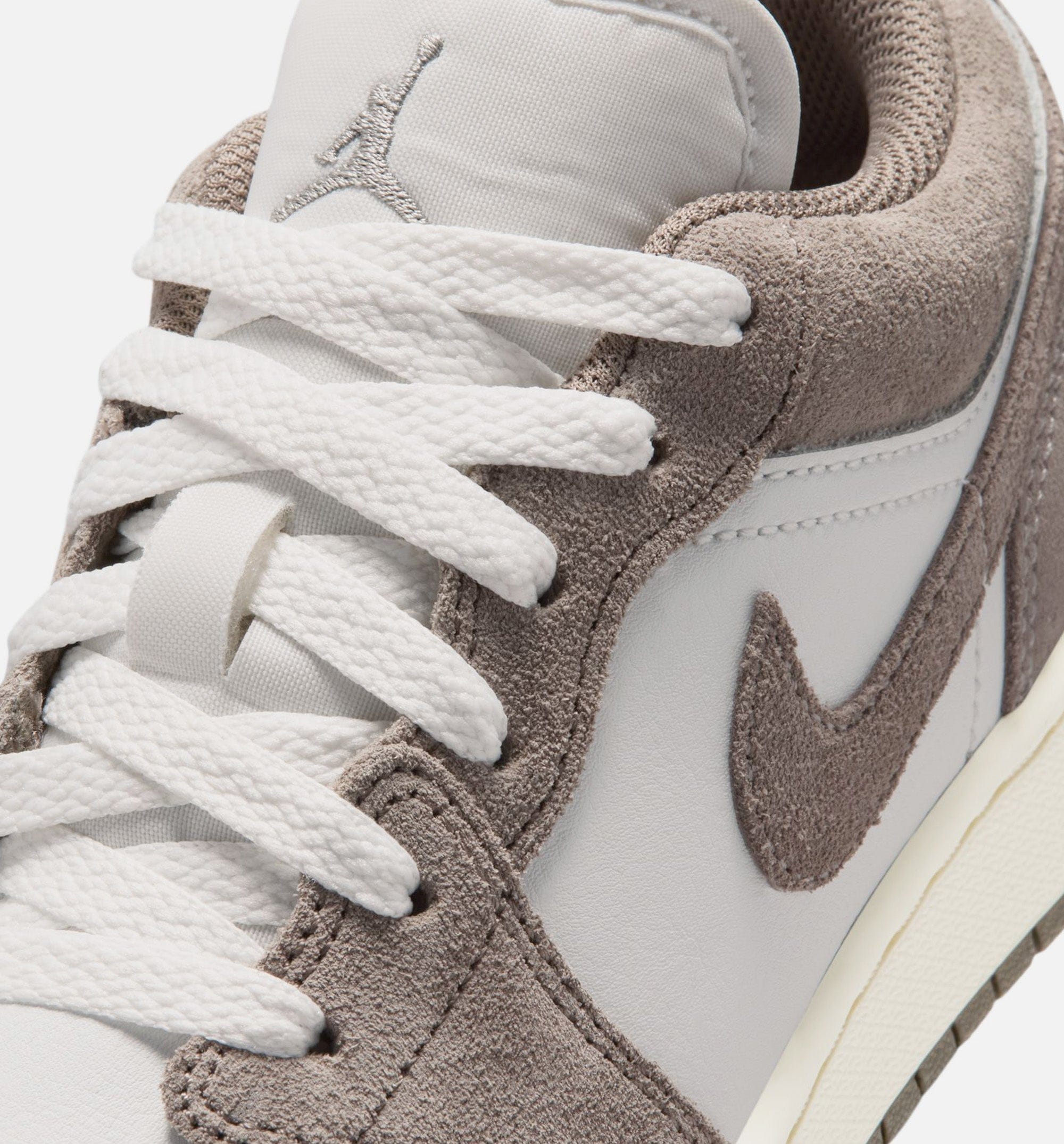 Air Jordan 1 Low Grade School Lifestyle Shoe - Olive Grey/Enigma Stone/Summit White