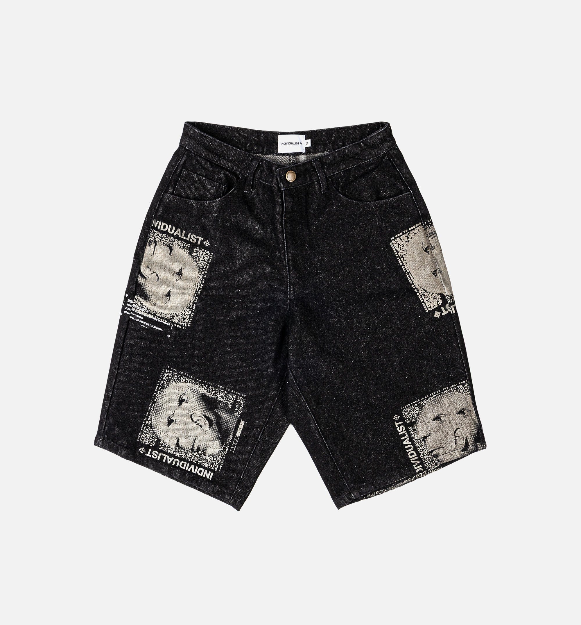 INDIVIDUALIST Picasso Denim Mens Shorts - Black