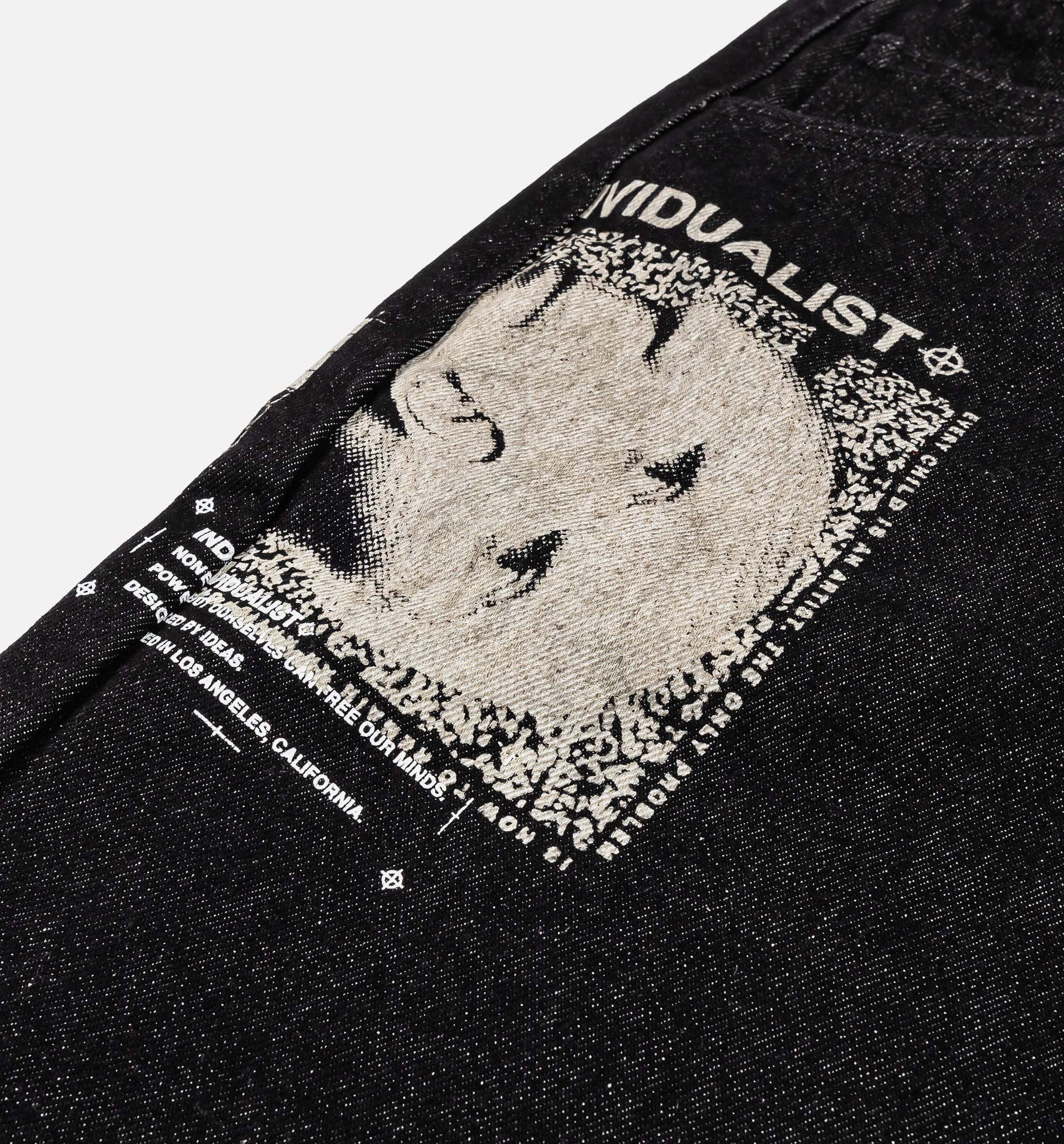 INDIVIDUALIST Picasso Denim Mens Shorts - Black
