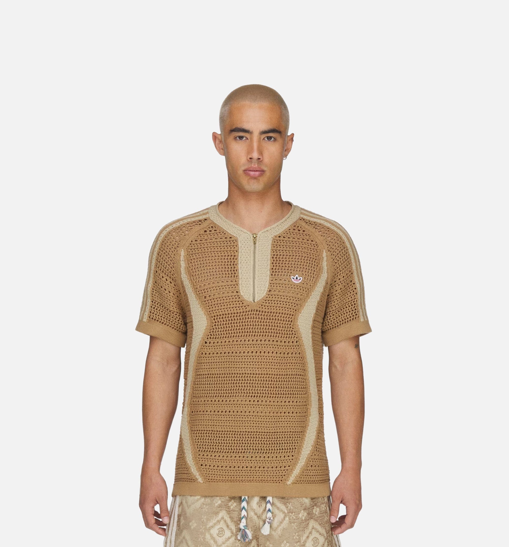 adidas CLOT Knit By Edison Chen Mens Jersey - Cardboard