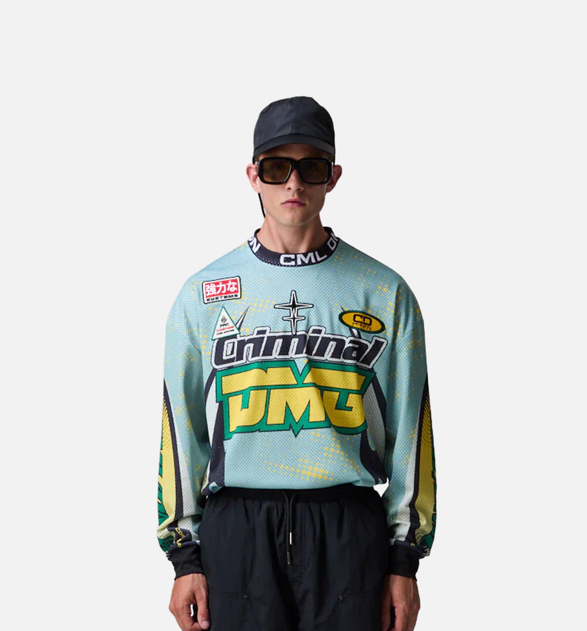 CRIMINAL DAMAGE Soccer Mens Jersey - Mint/Black
