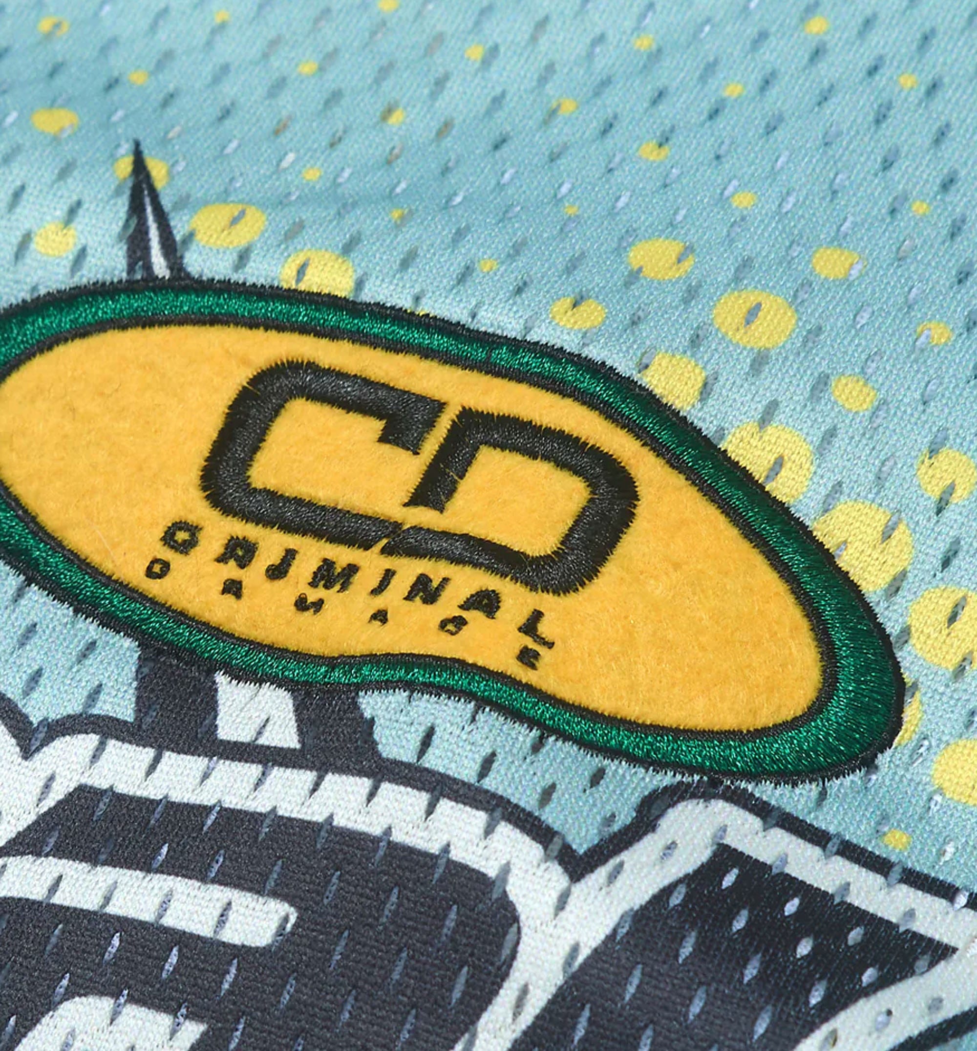 CRIMINAL DAMAGE Soccer Mens Jersey - Mint/Black