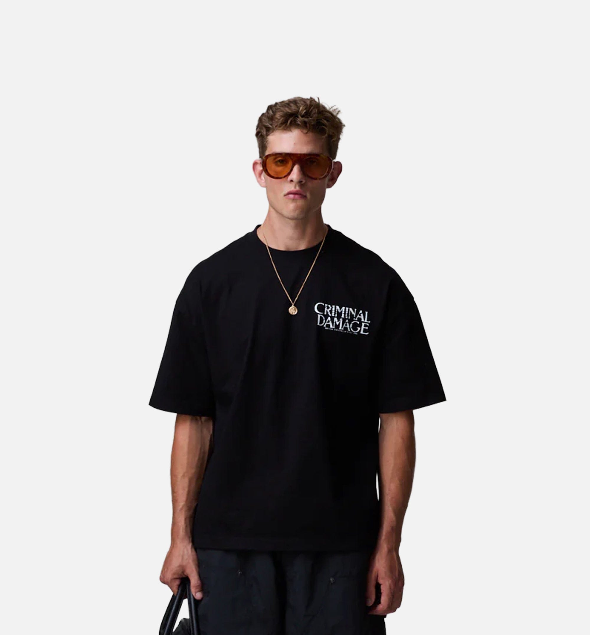 CRIMINAL DAMAGE Mythical Tiger Mens Short Sleeve Shirt - Black