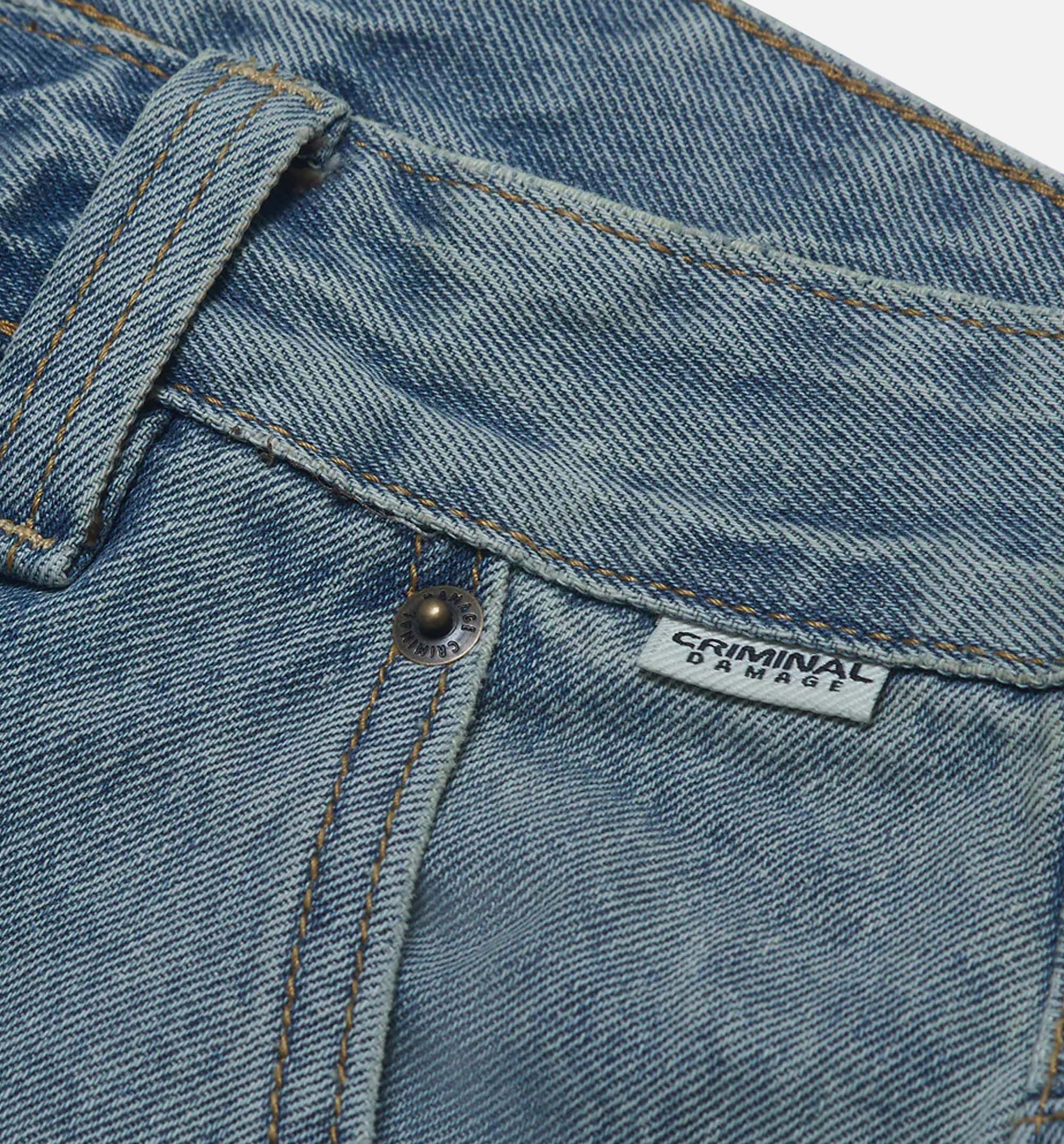 CRIMINAL DAMAGE Franklin Denim Mens Pant - Blue