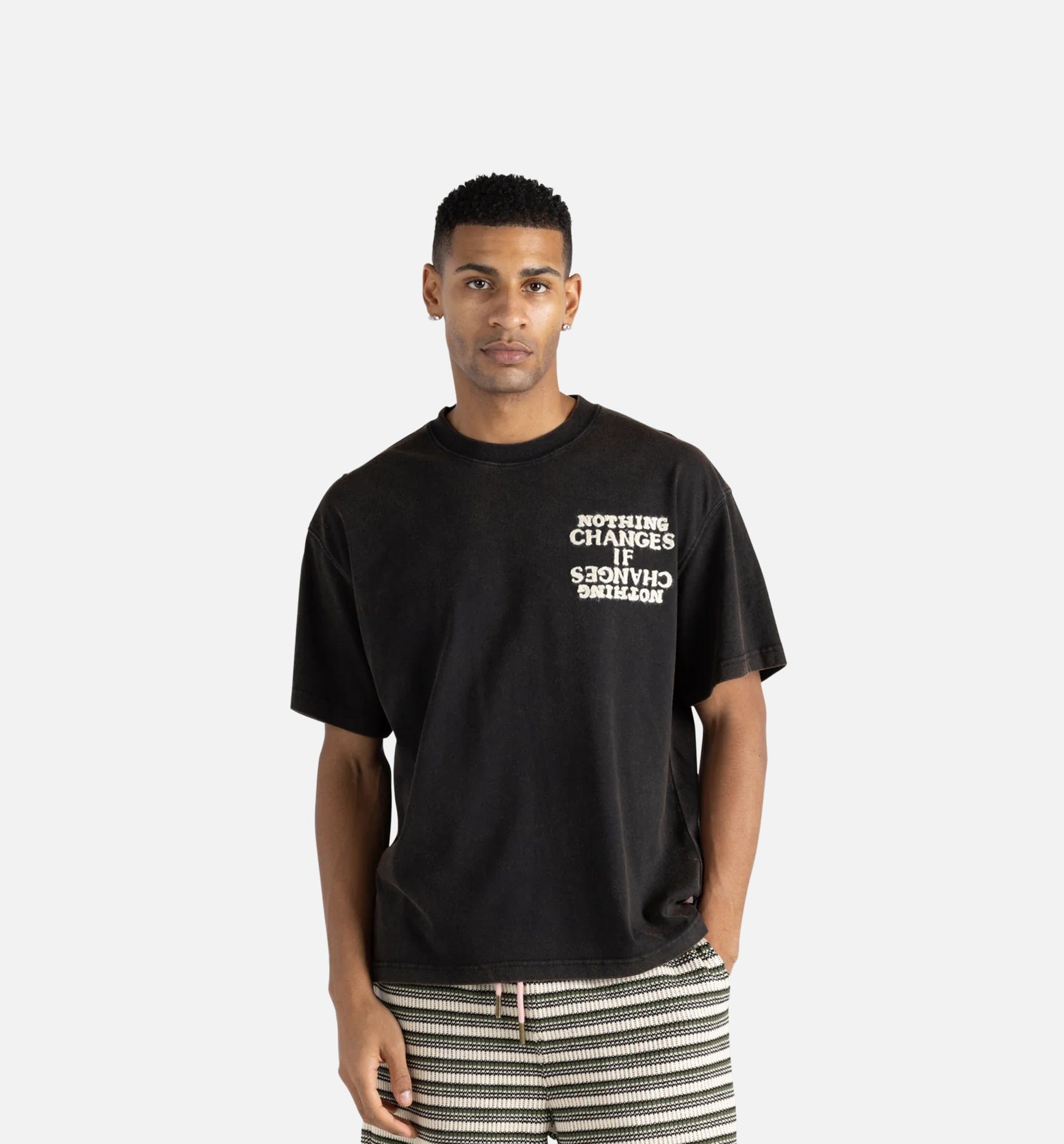 HONOR Nothing Changes Mens Short Sleeve Shirt - Black