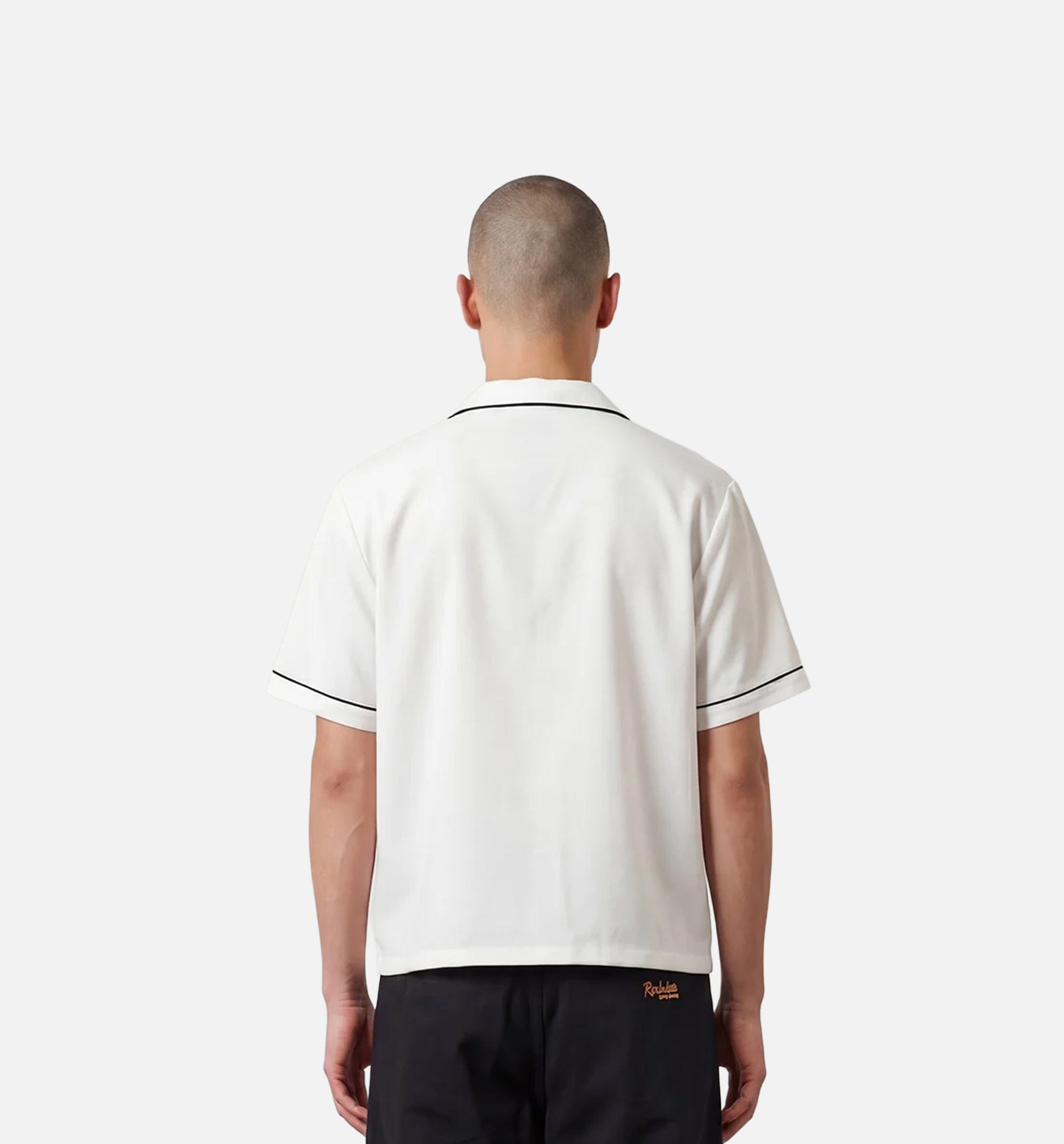 PASDEMER Lattina Mens Short Sleeve Shirt - White/Black