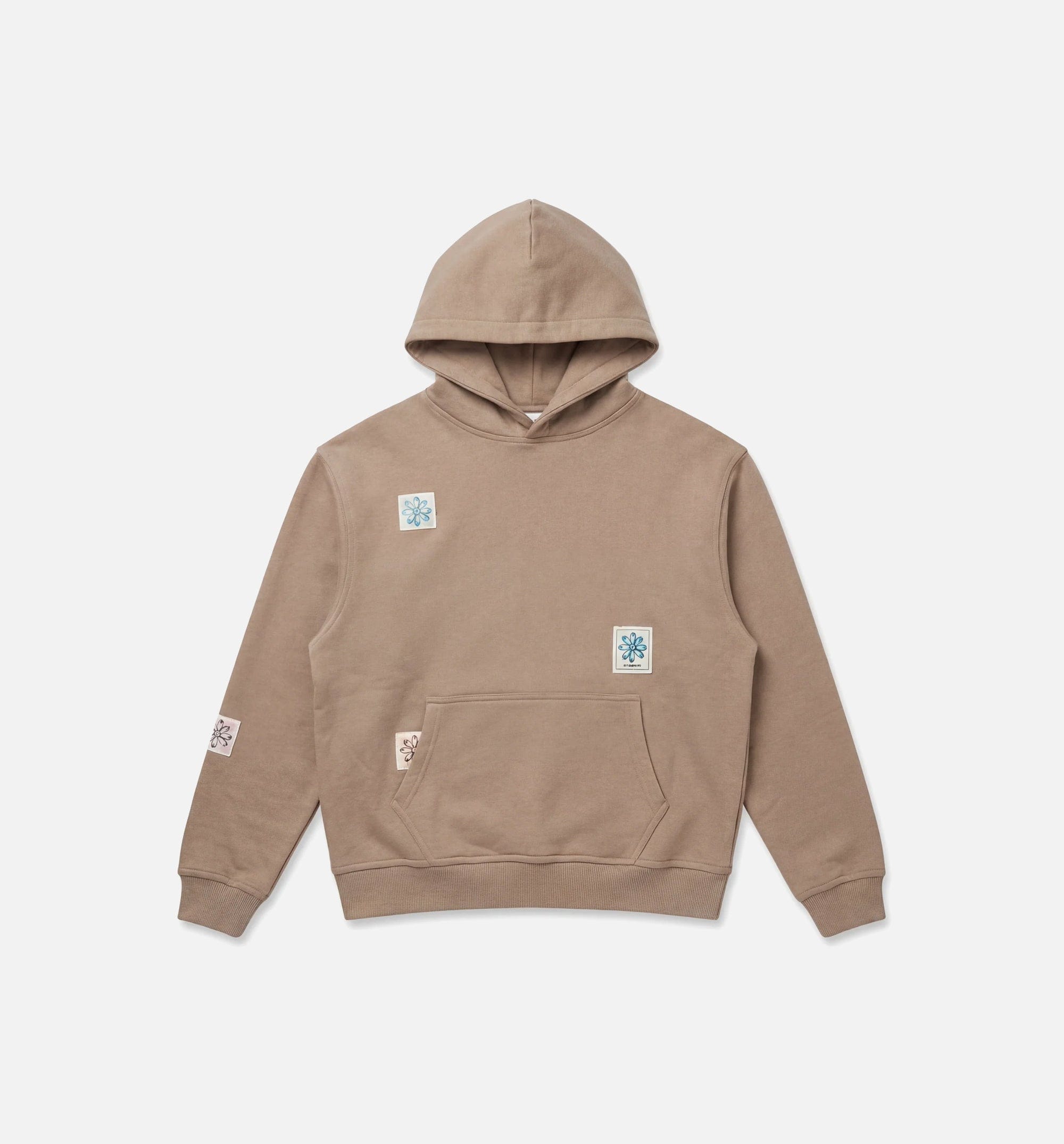 PASDEMER Flowers Mens Hoodie - Brown