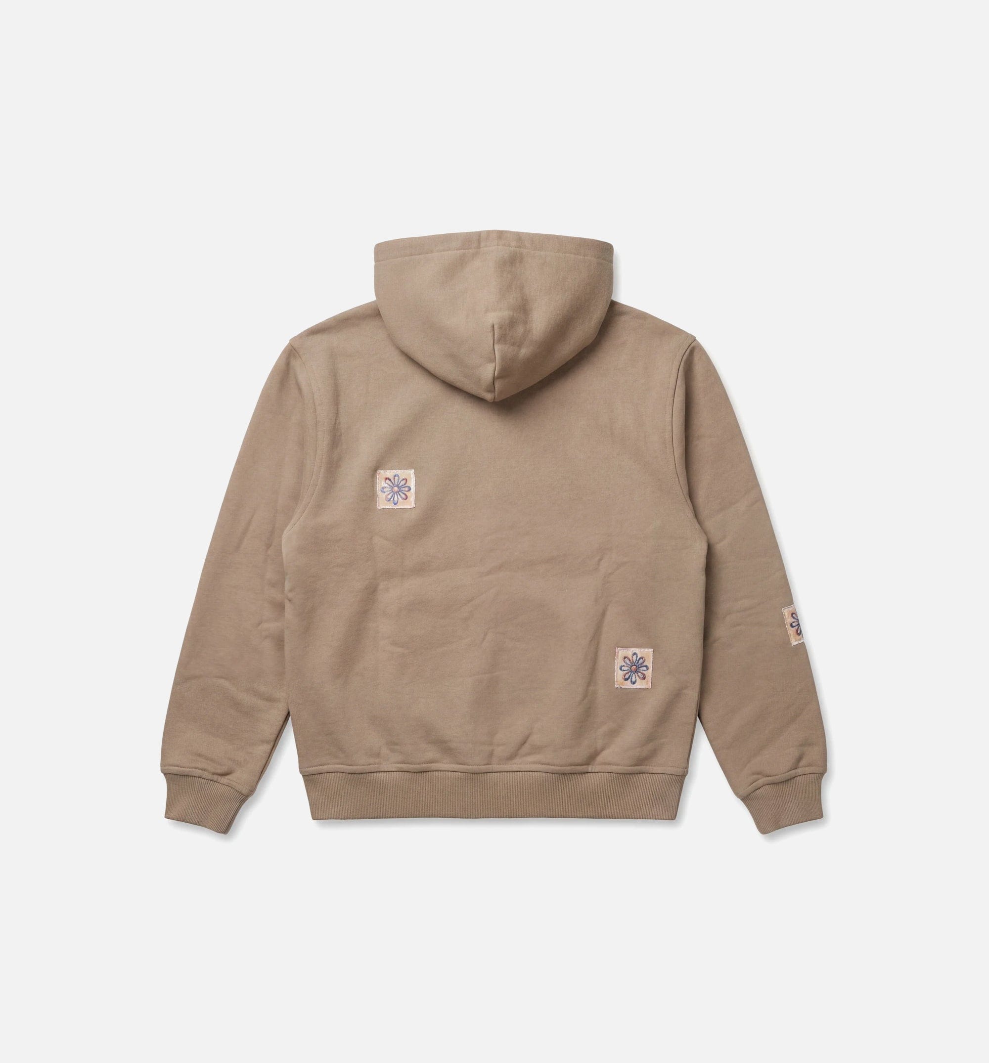 PASDEMER Flowers Mens Hoodie - Brown