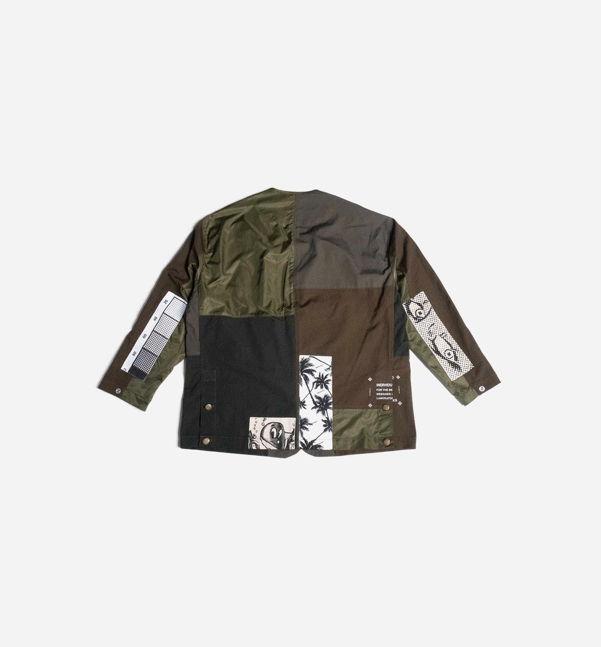INDIVIDUALIST Patchwork Liner Mens Jacket - Moss