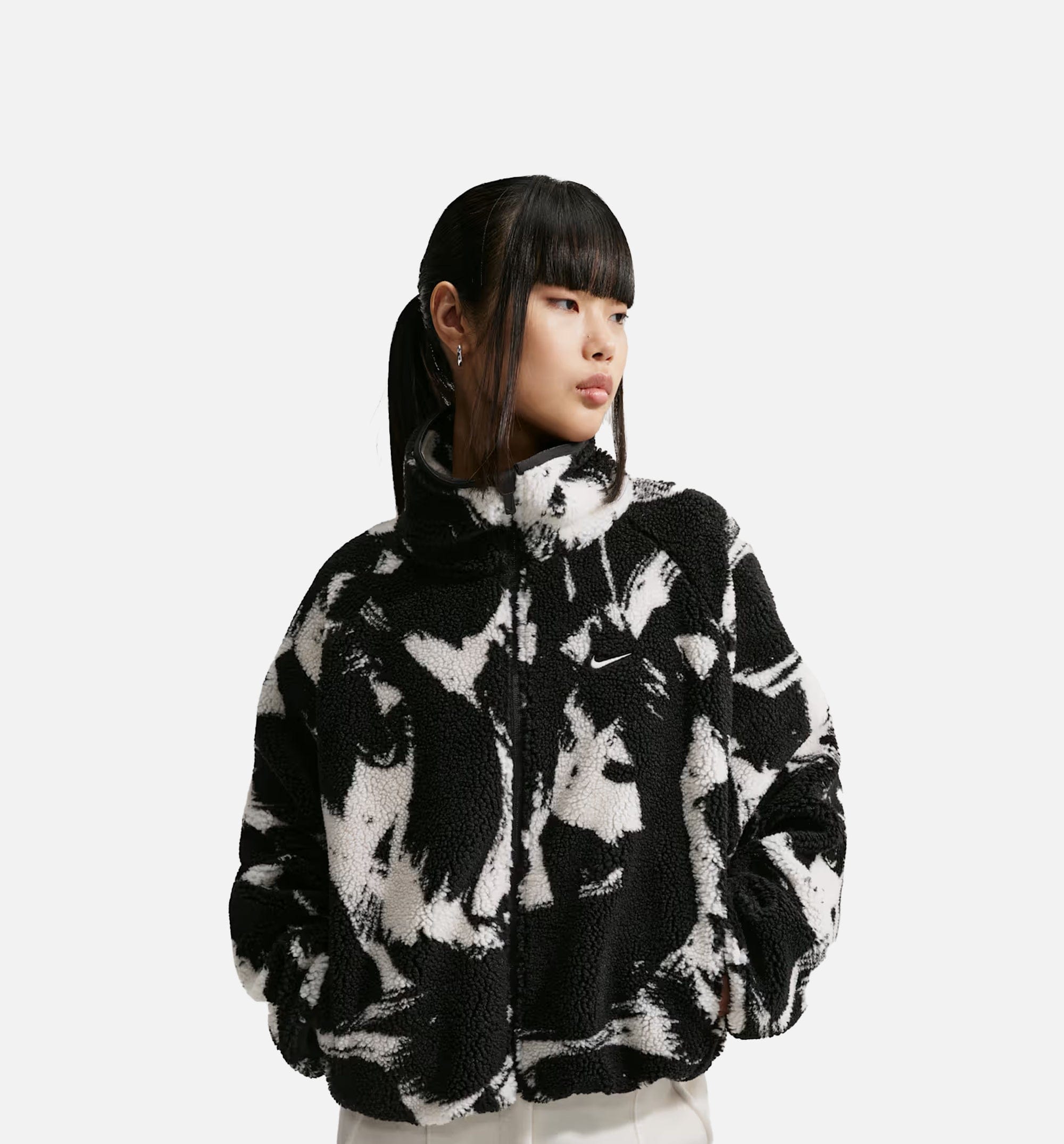 Nike NSW Oversized High Pile Fleece Womens Sweater - Black/Black/Black/Sail