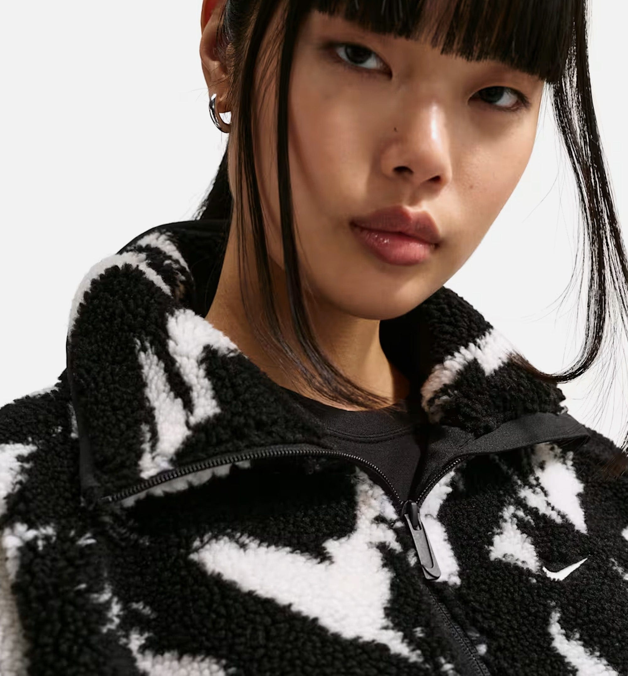 Nike NSW Oversized High Pile Fleece Womens Sweater - Black/Black/Black/Sail
