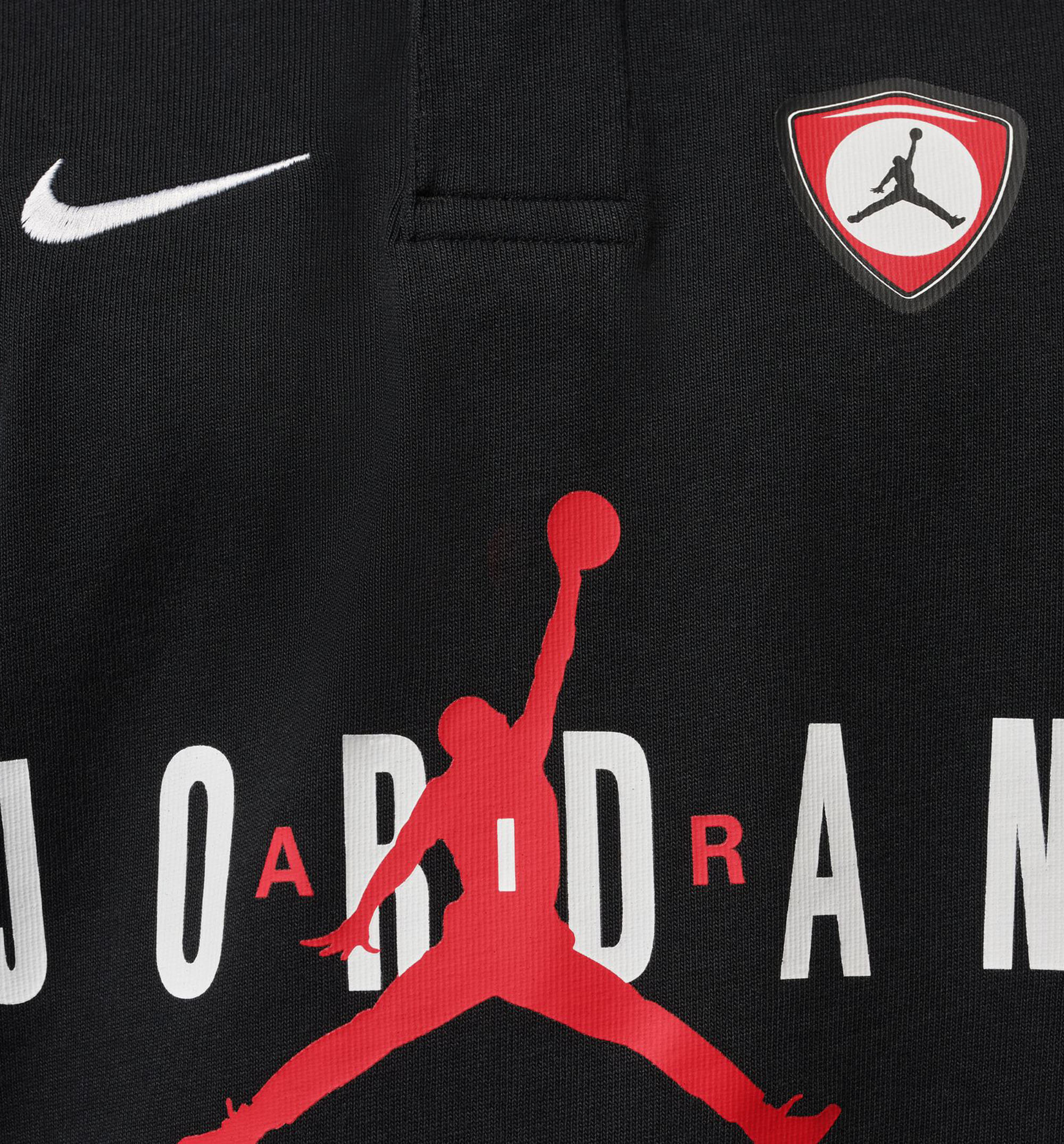 Air Jordan Jordan Flight Lng Sleeve Polo Mens Jersey - Black/University Red/University Red