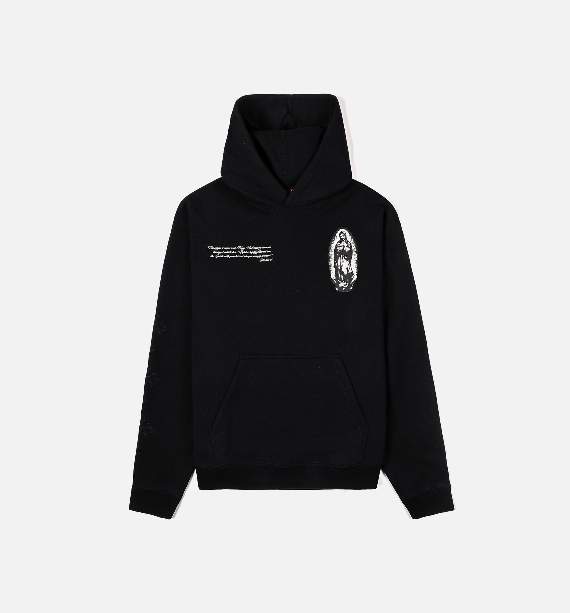 CTHDRL Gold Rose Guadalupe Pullover Mens Hoodie (Black/Gold)