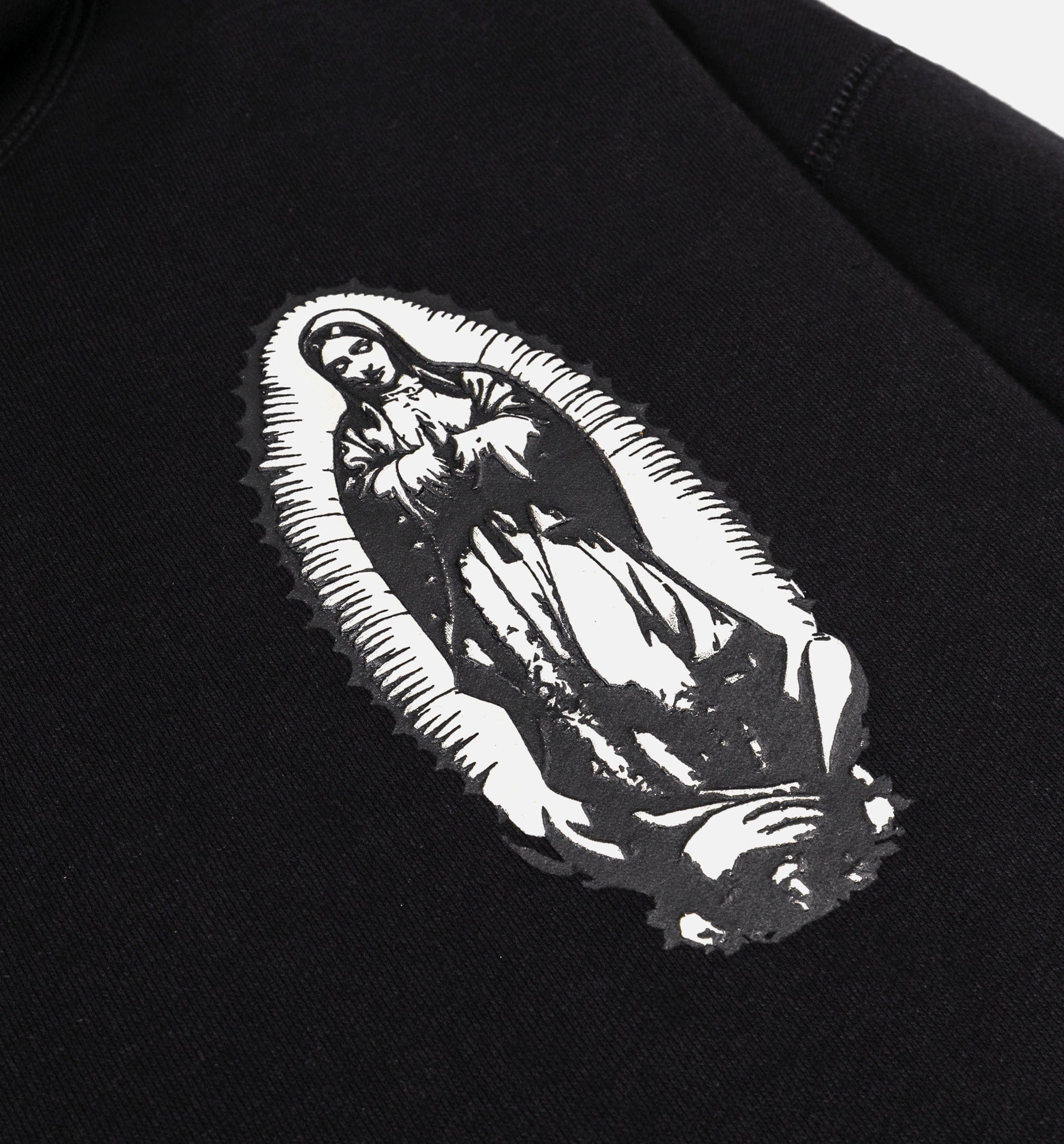 CTHDRL Gold Rose Guadalupe Pullover Mens Hoodie (Black/Gold)