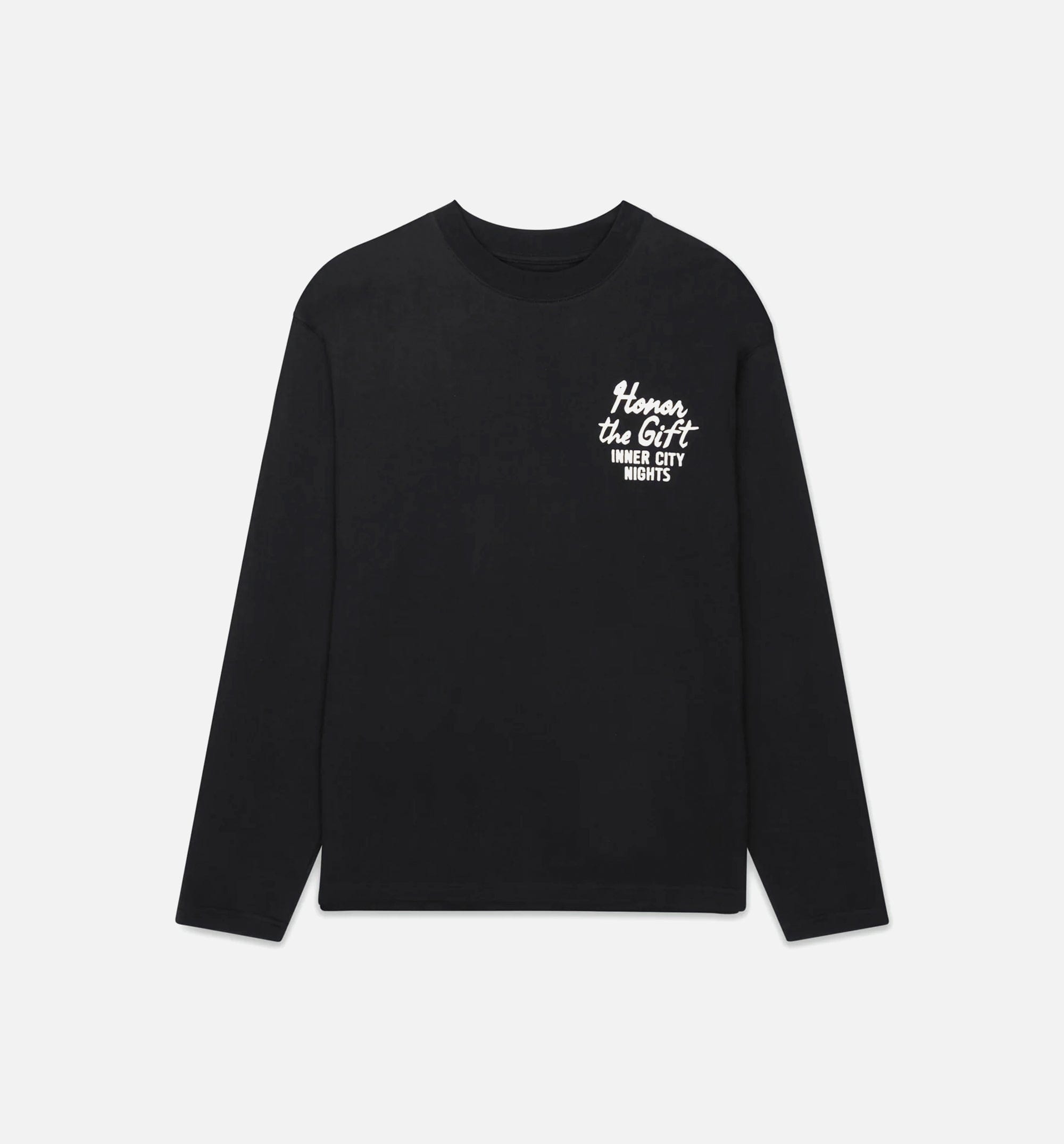 HONOR Late Night Dining Mens Long Sleeve Shirt - Black