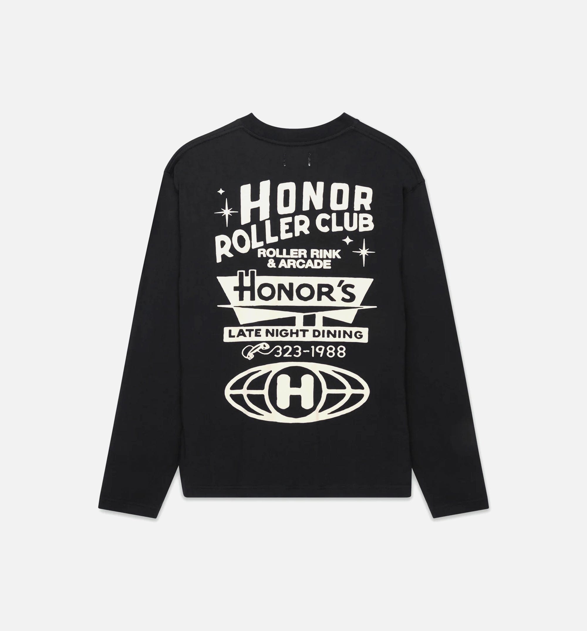 HONOR Late Night Dining Mens Long Sleeve Shirt - Black