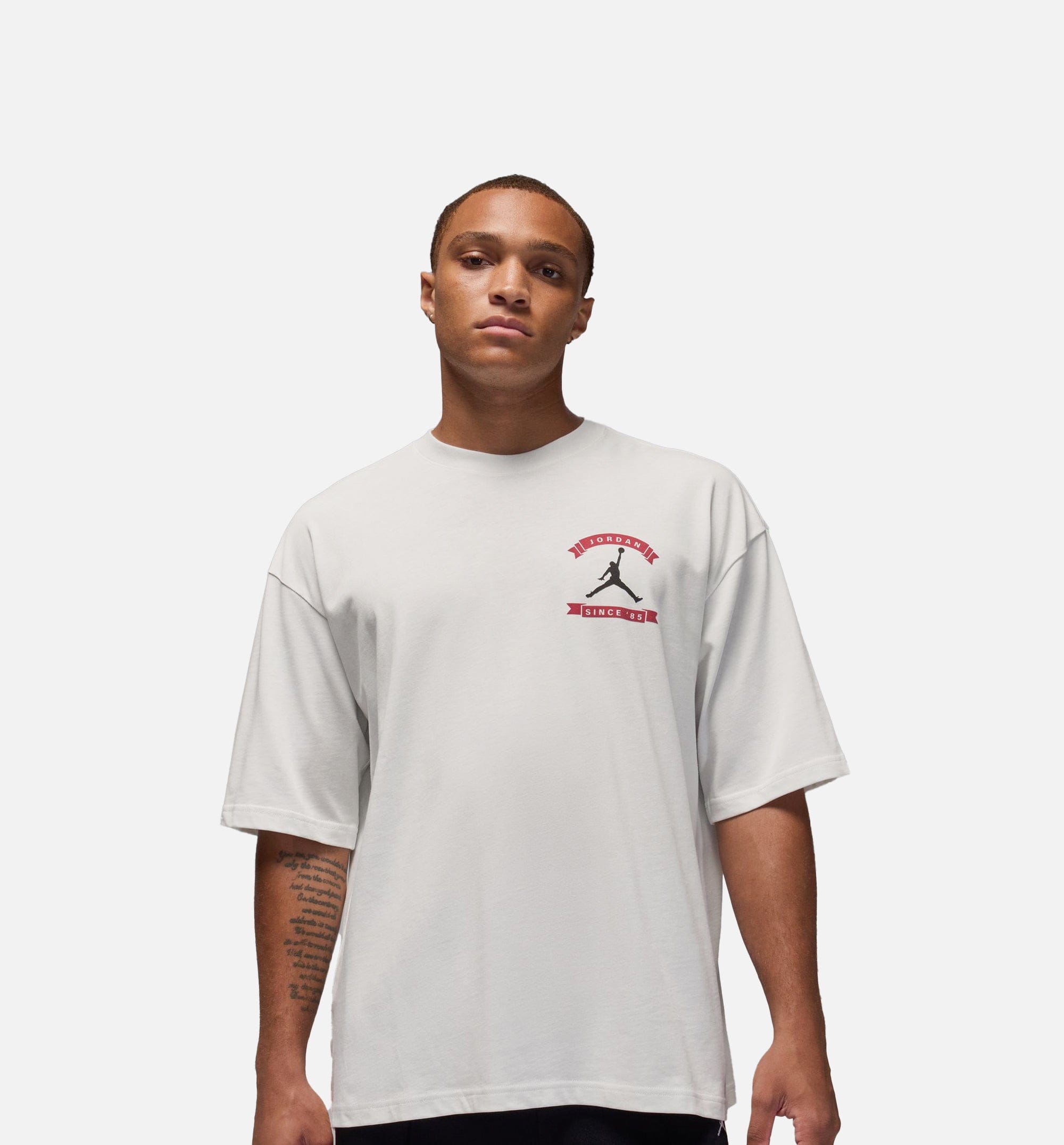Air Jordan Reissue Oversized Graphic Mens Short Sleeve Shirt - Summit White